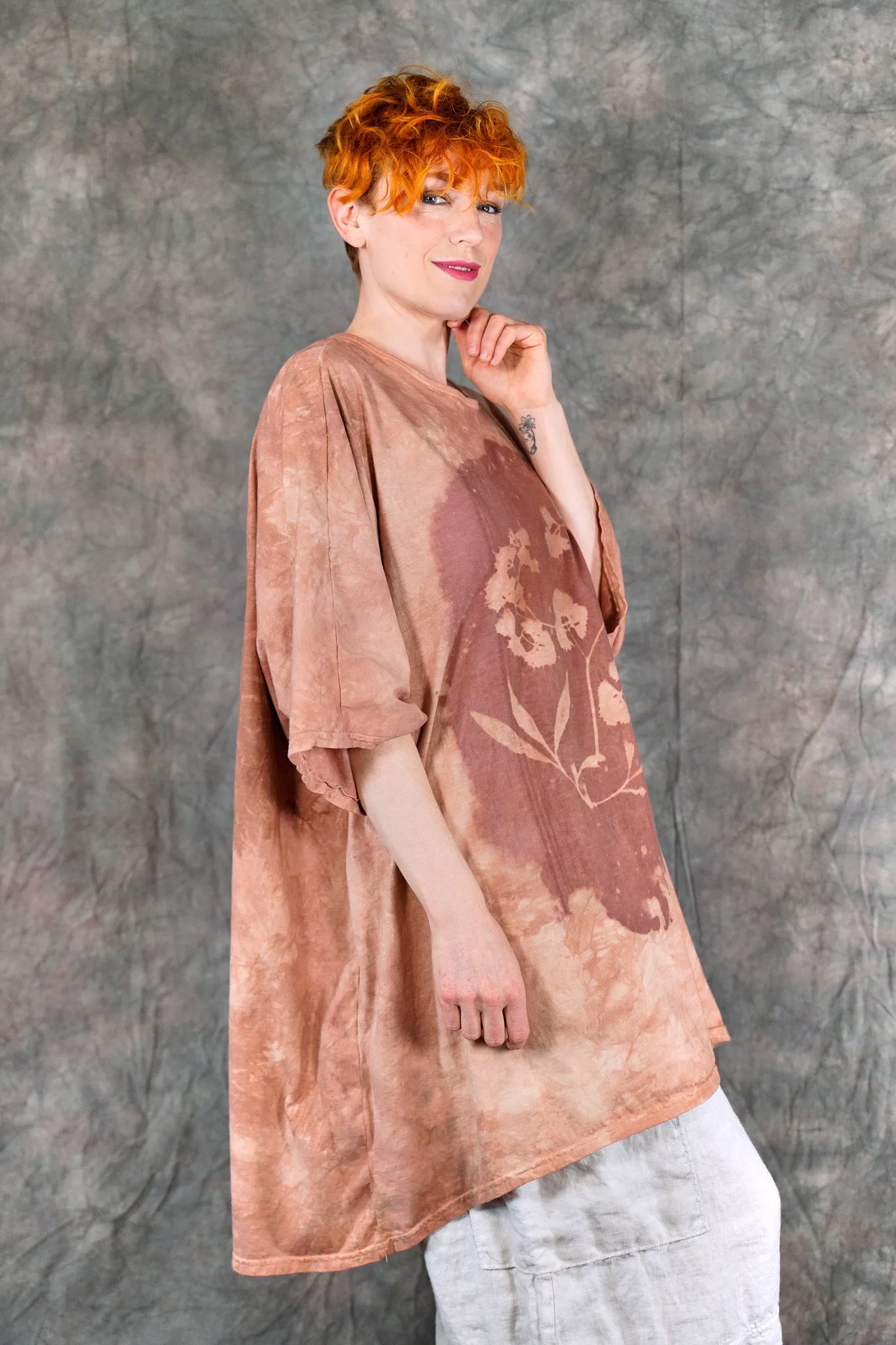 1255HD Art Tee Sun Print Sienna Sketch-P
