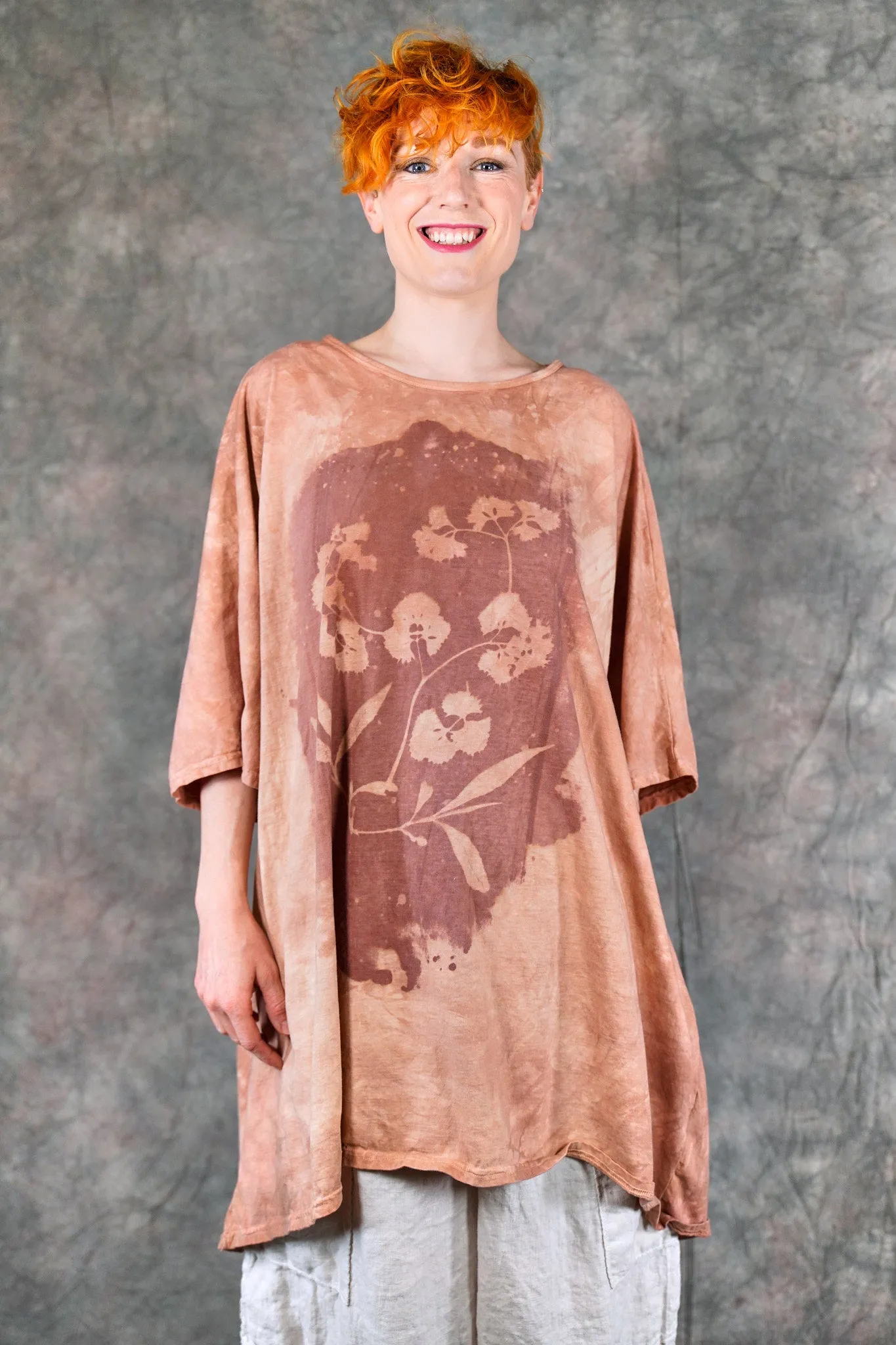 1255HD Art Tee Sun Print Sienna Sketch-P