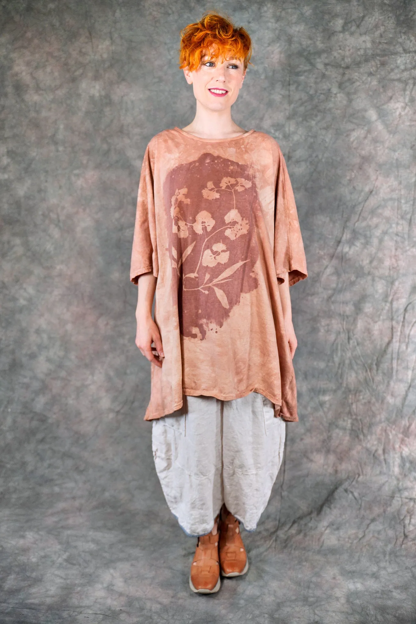 1255HD Art Tee Sun Print Sienna Sketch-P