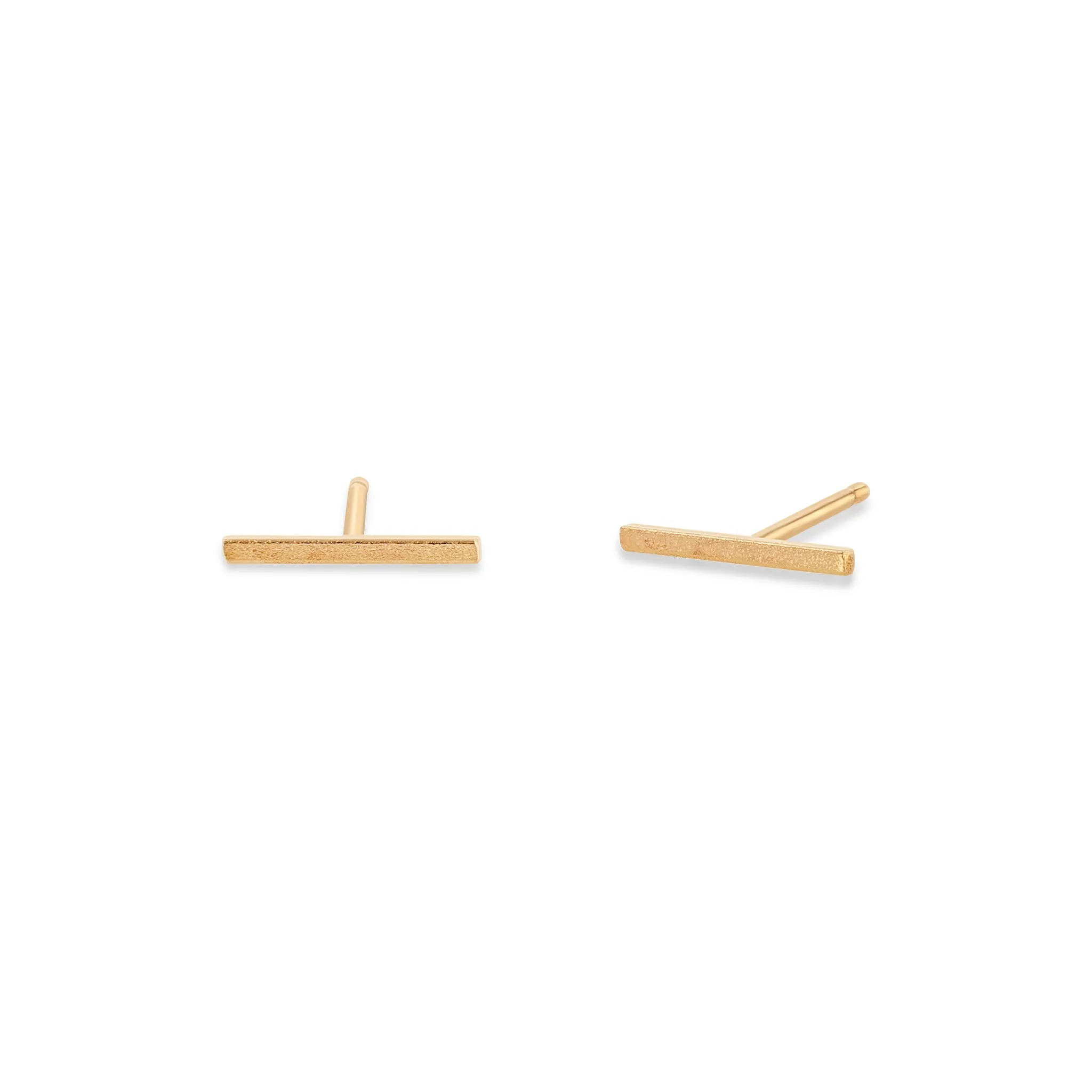 14k Thin Bar Studs