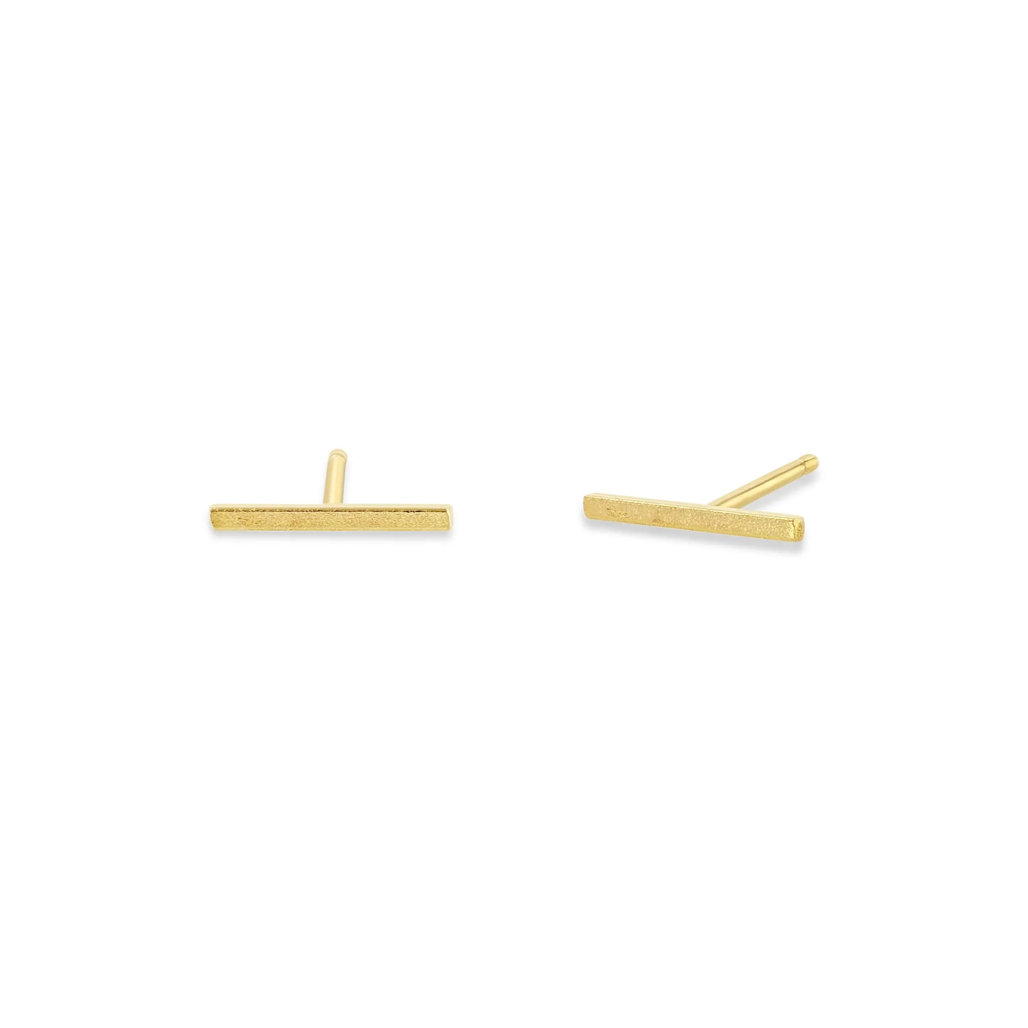 14k Thin Bar Studs