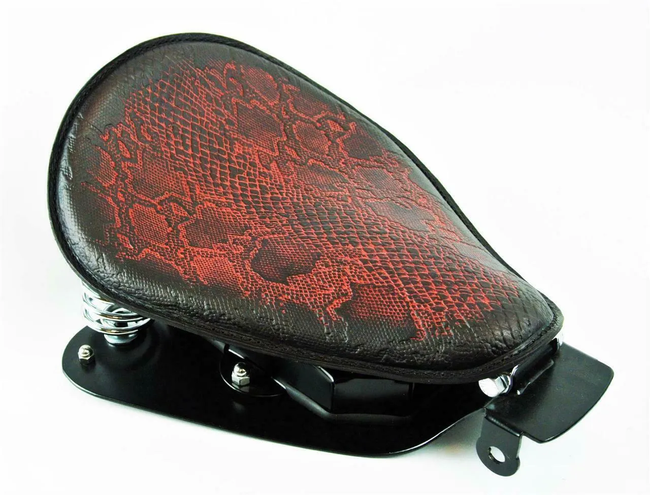 1982-2003 Harley Sportster Seat Ant Red Snake All Models Leather pad Kit USA bcs