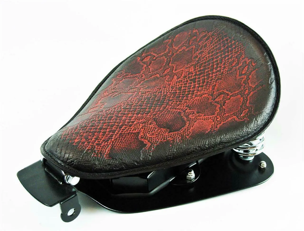 1982-2003 Harley Sportster Seat Ant Red Snake All Models Leather pad Kit USA bcs