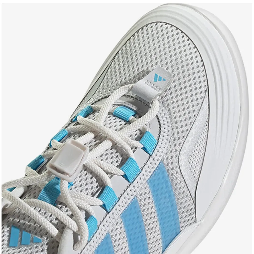 Adidas ROAMBOAT Lightweight Breathable Mesh Running Shoes for Men and Women Mesh Sneakers with Light Blue Accents for Daily Wear