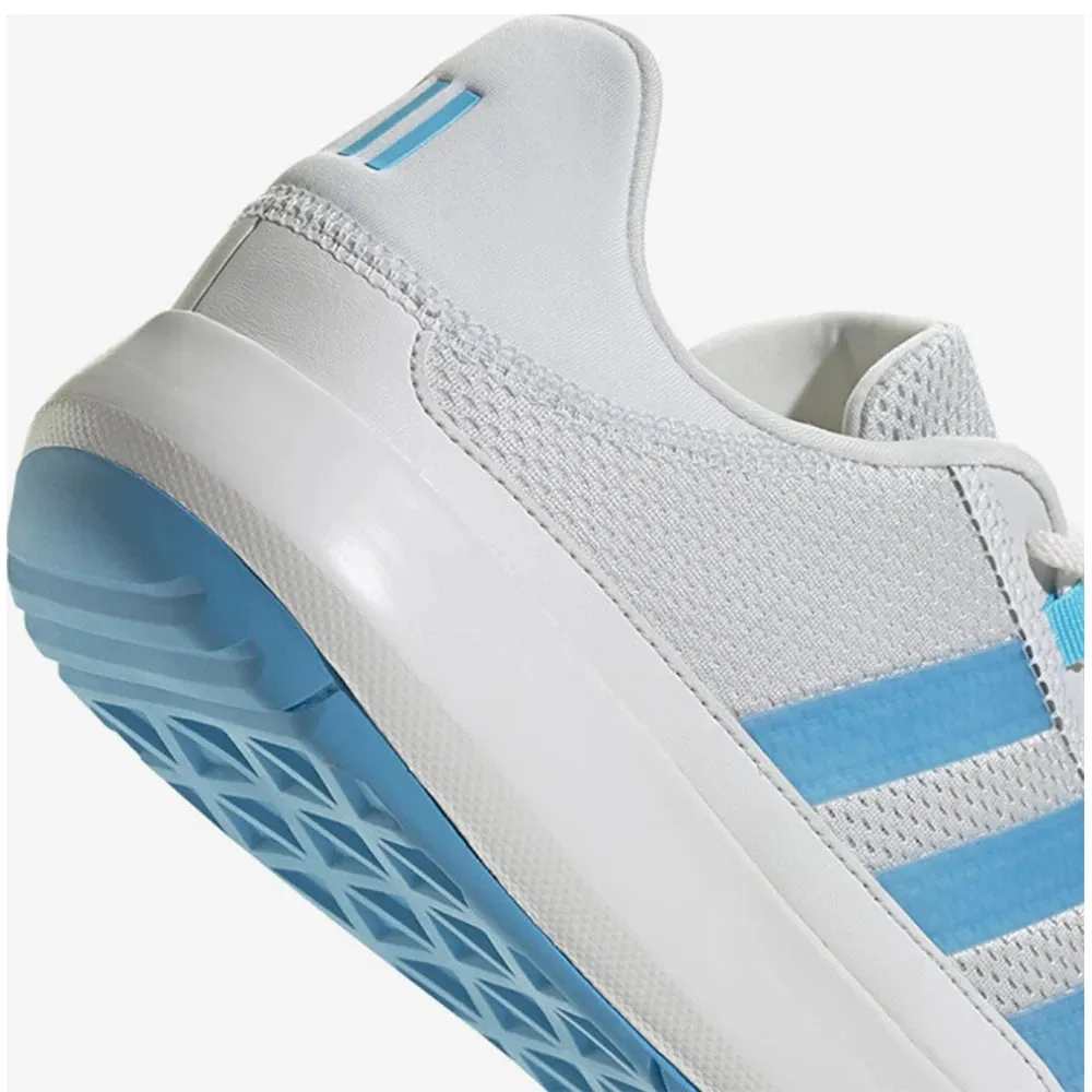 Adidas ROAMBOAT Lightweight Breathable Mesh Running Shoes for Men and Women Mesh Sneakers with Light Blue Accents for Daily Wear