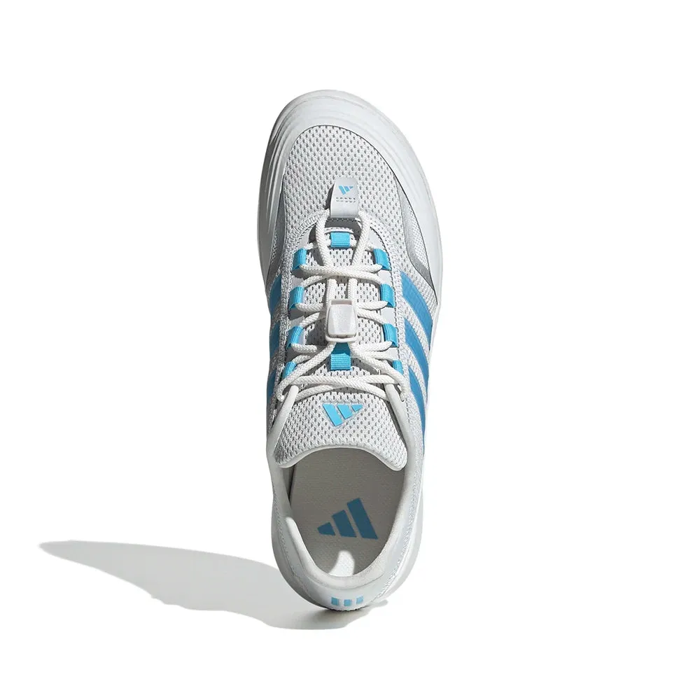 Adidas ROAMBOAT Lightweight Breathable Mesh Running Shoes for Men and Women Mesh Sneakers with Light Blue Accents for Daily Wear
