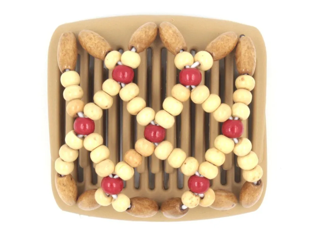 African Butterfly Chameleon Hair Comb - Ndebele Blonde 11