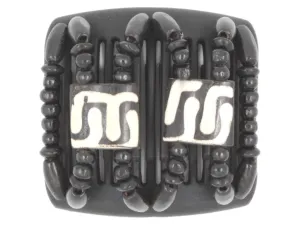 African Butterfly Chameleon Hair Comb - Stones & Bones Black 36