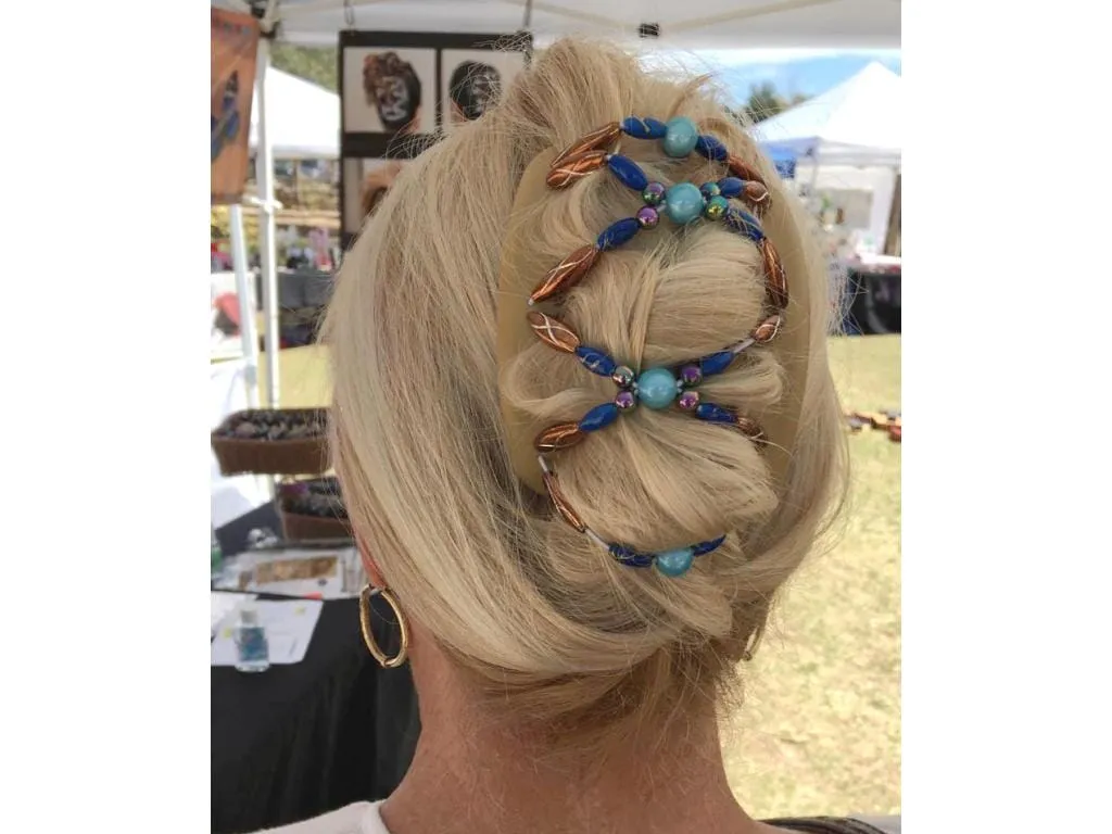 African Butterfly Hair Comb - Dalena Blonde 80