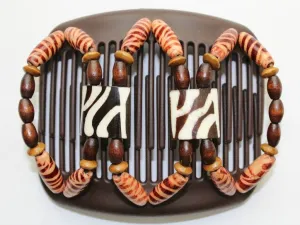African Butterfly Hair Comb - Stones & Bones Brown 47