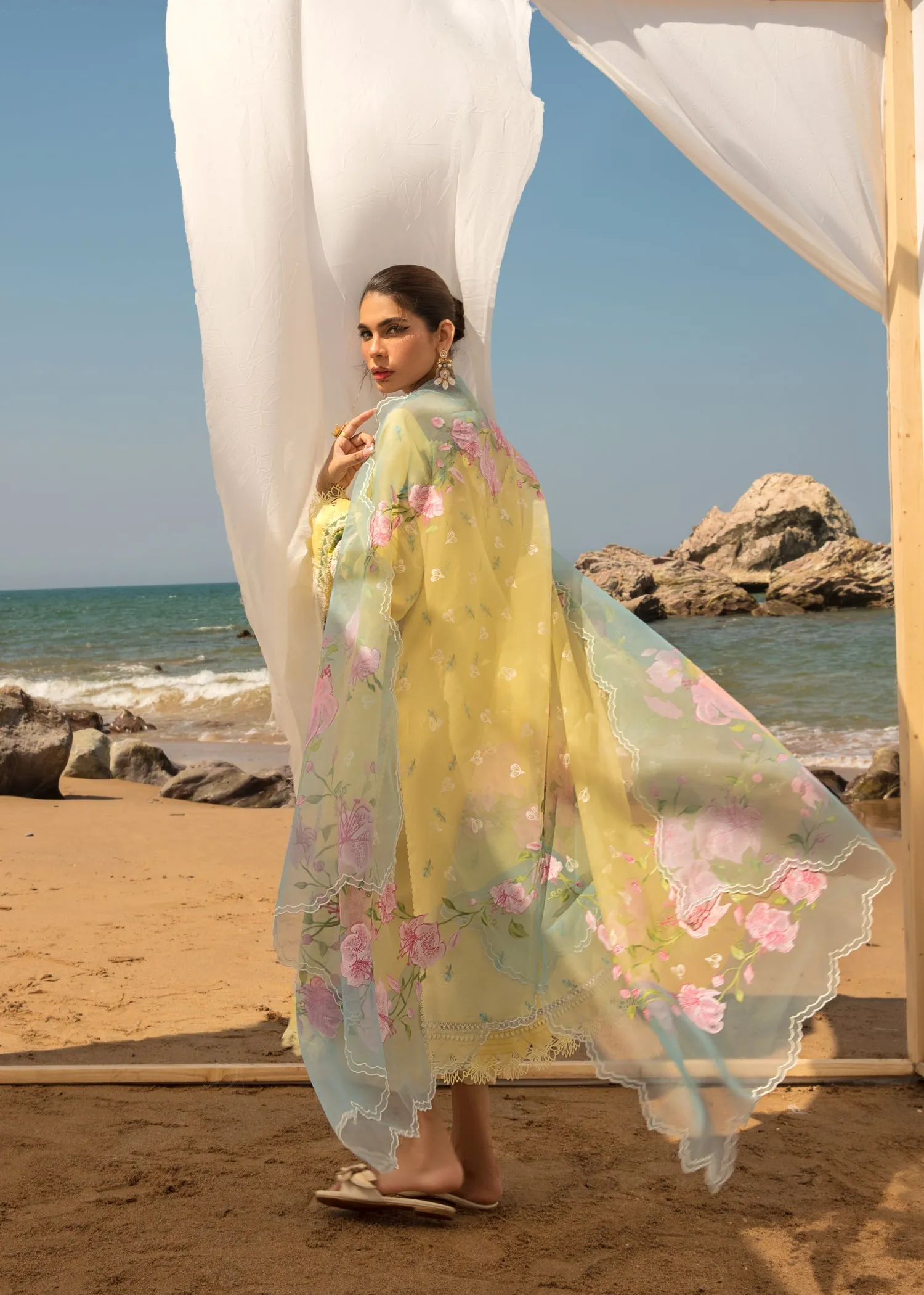 An Ode to Cross Stitch Lemon | Crimson Luxury Lawn Collection 2023 | Unstitched Embroidered Lawn Suits
