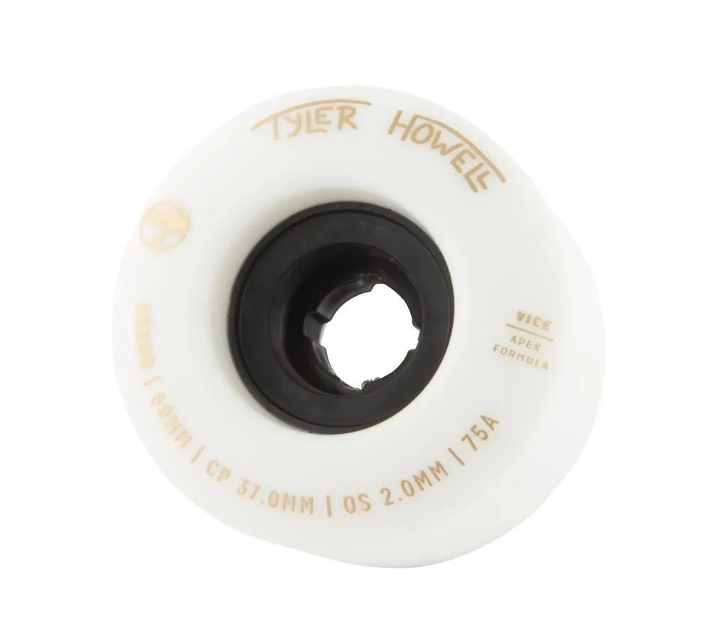 Arbor Signature Skateboard Wheels Vice Tyler Howell 75a - White