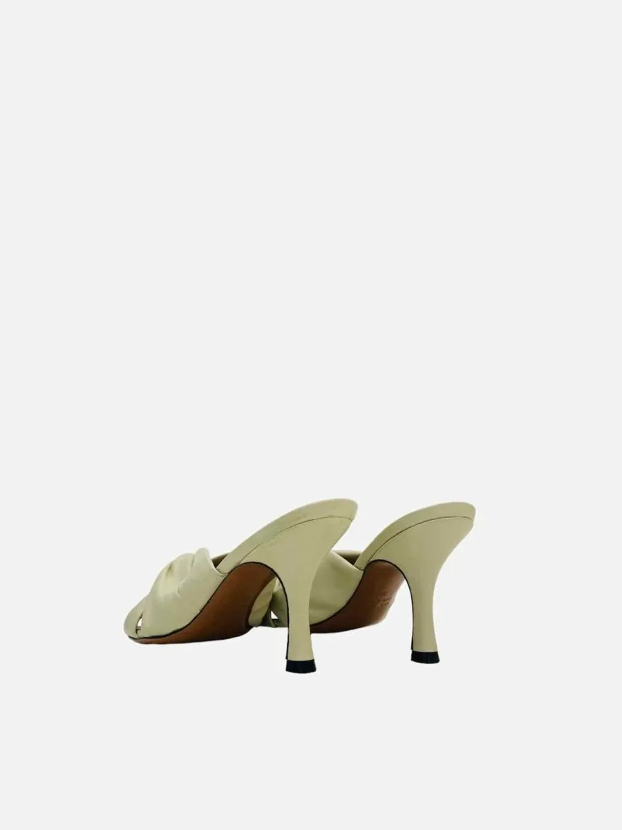 ATP ATELIER Square Toe Off-white Mules 36