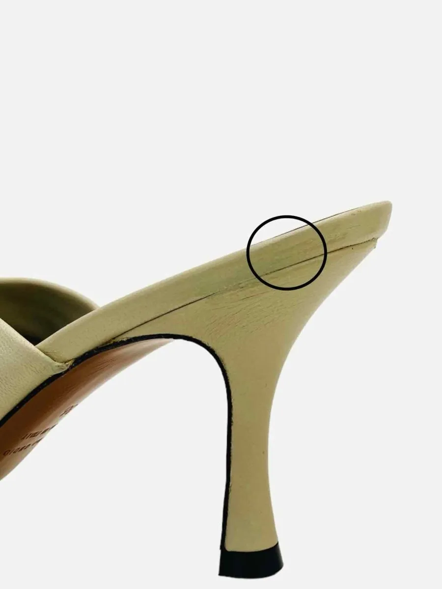 ATP ATELIER Square Toe Off-white Mules 36