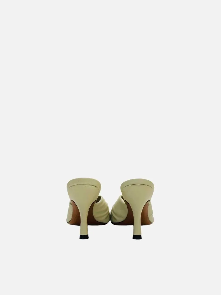 ATP ATELIER Square Toe Off-white Mules 36