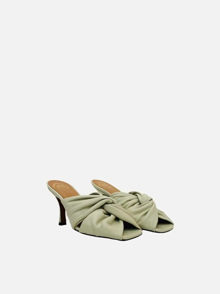 ATP ATELIER Square Toe Off-white Mules 36