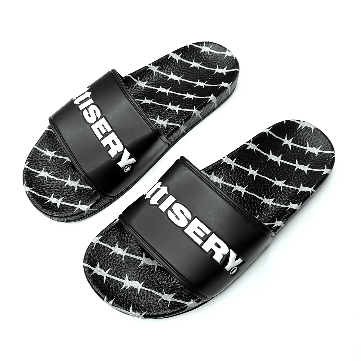 BARBED WIRE BLACK SLIDES