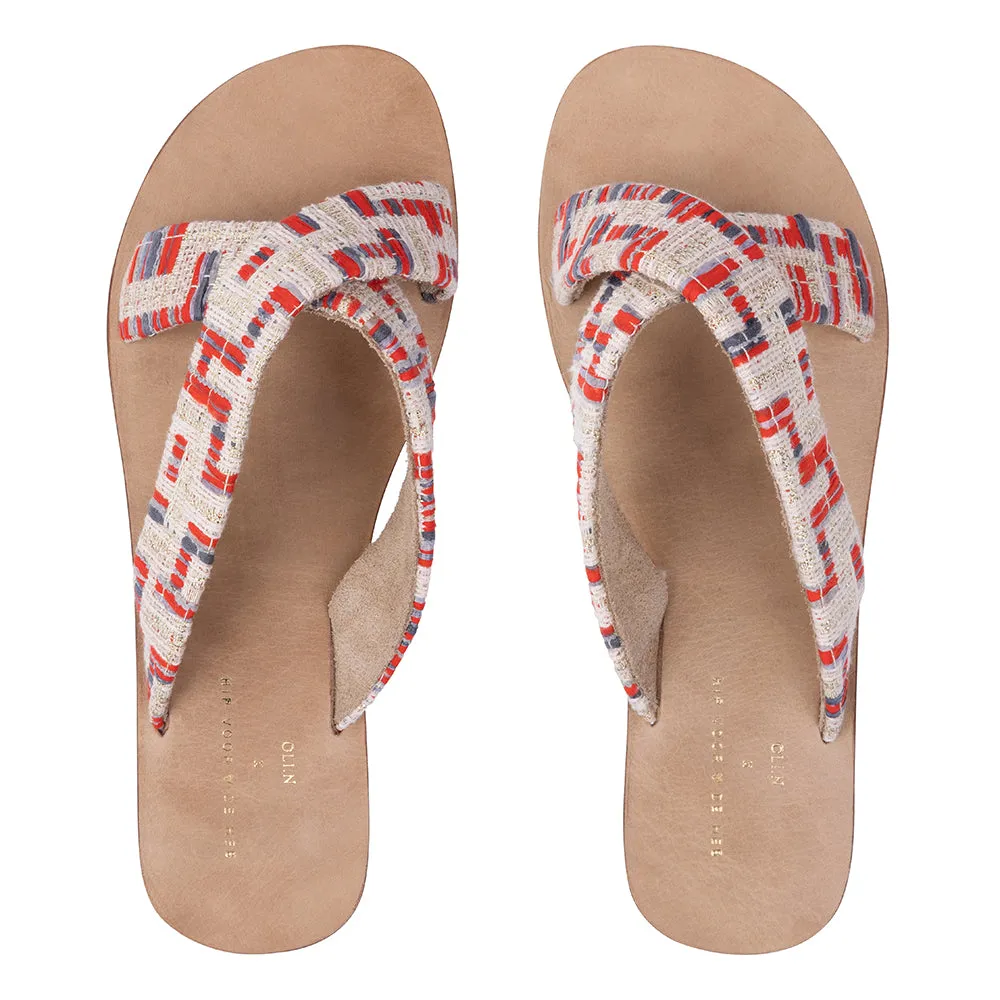 Basic thin sandaal mahlia tweed