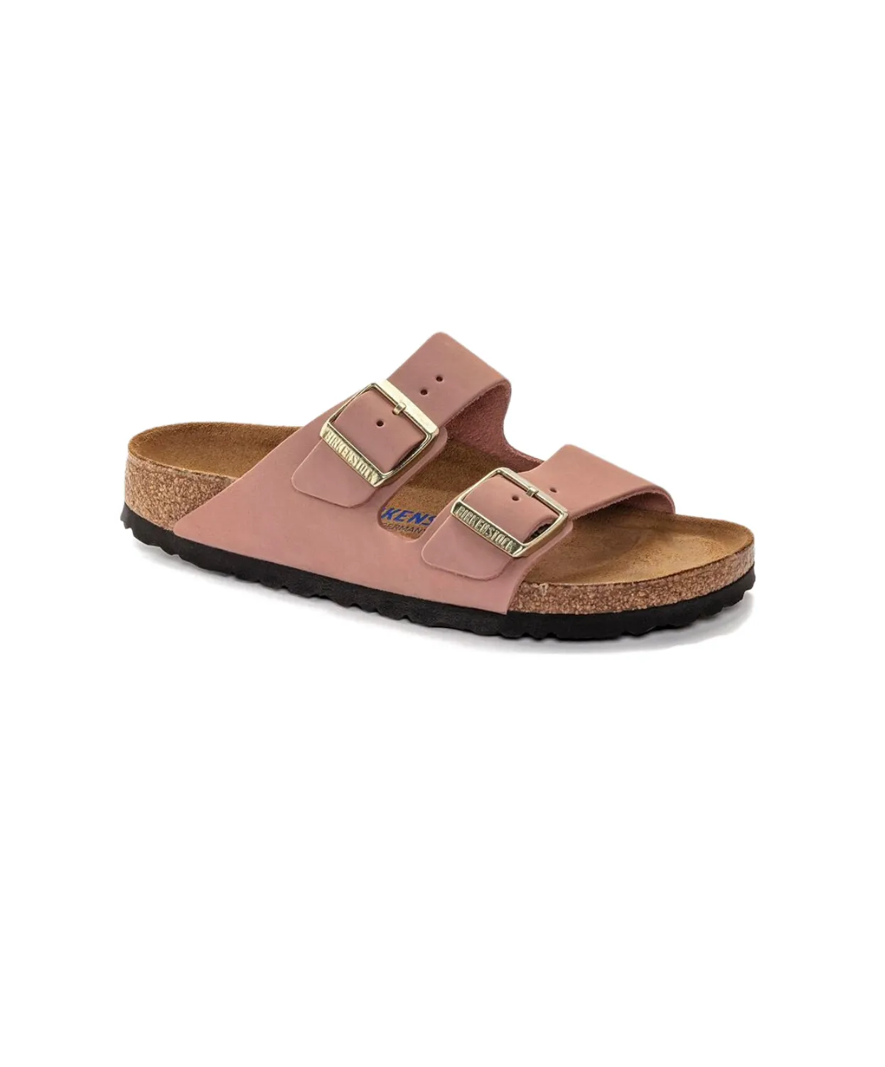 Birkenstock Arizona Nubuck Leather Old Rose Soft Footbed Sandals
