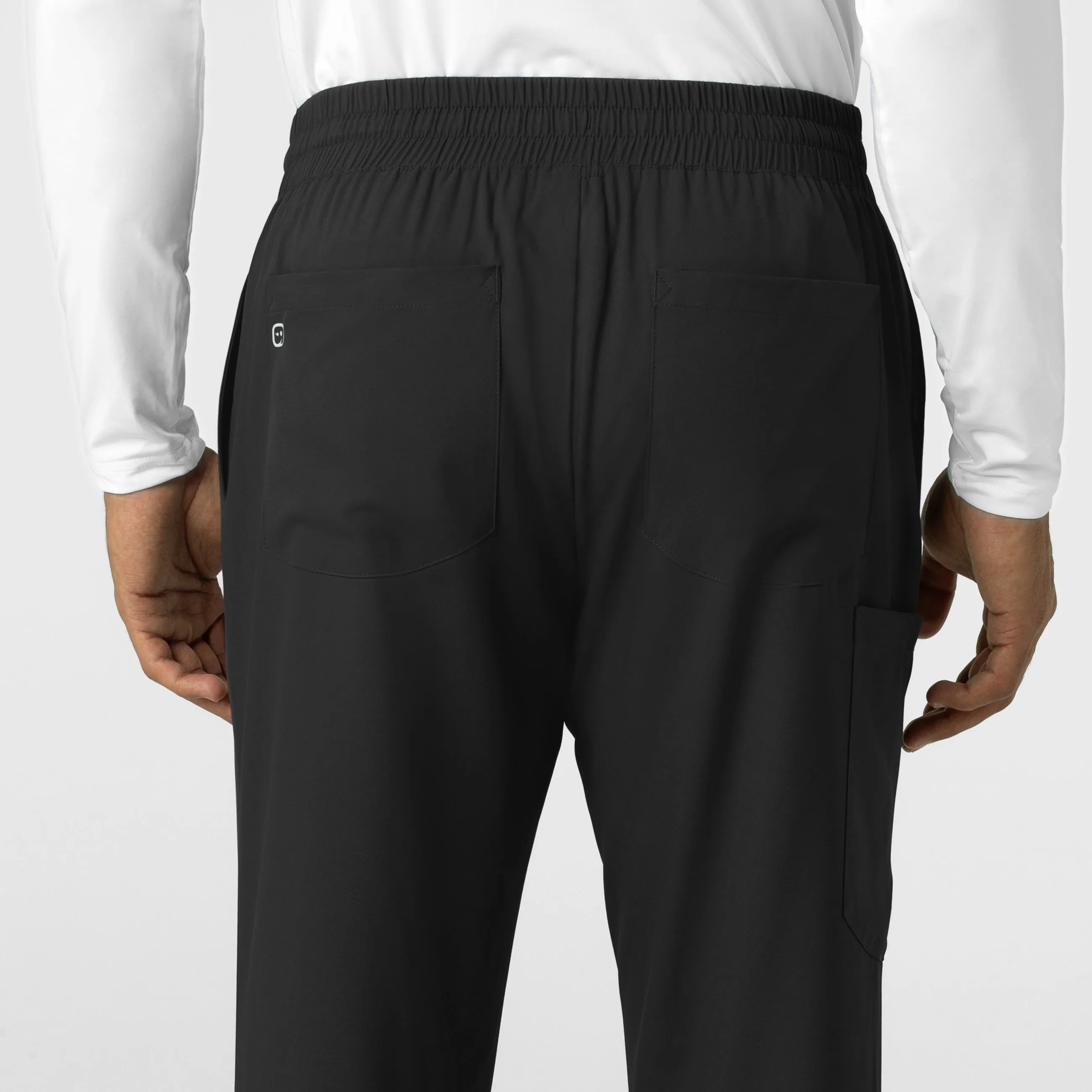 Boundless 5351 Men's Straight Leg Scrub Pants Black