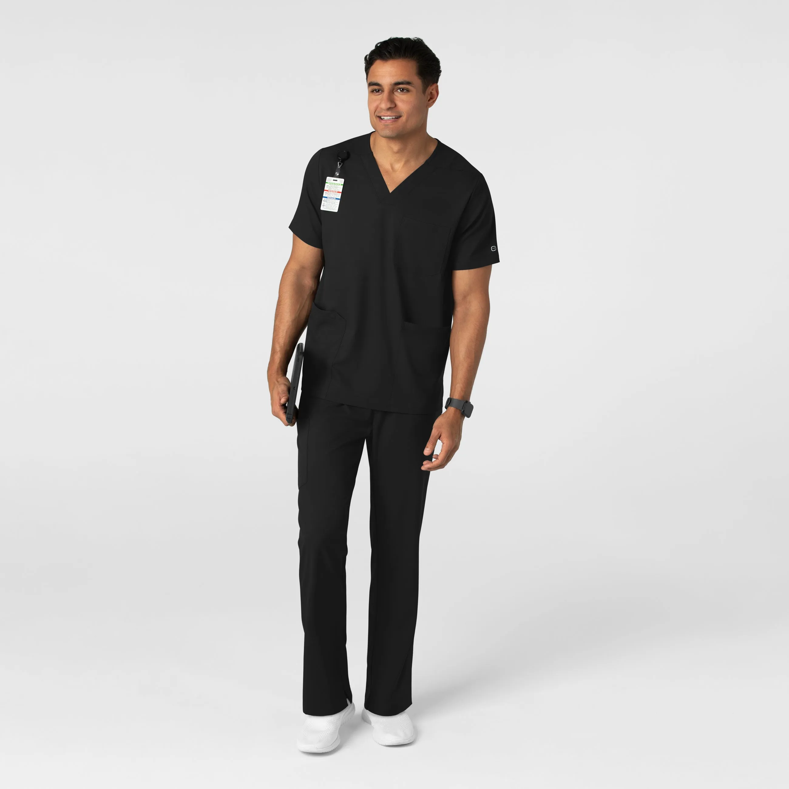 Boundless 5351 Men's Straight Leg Scrub Pants Black
