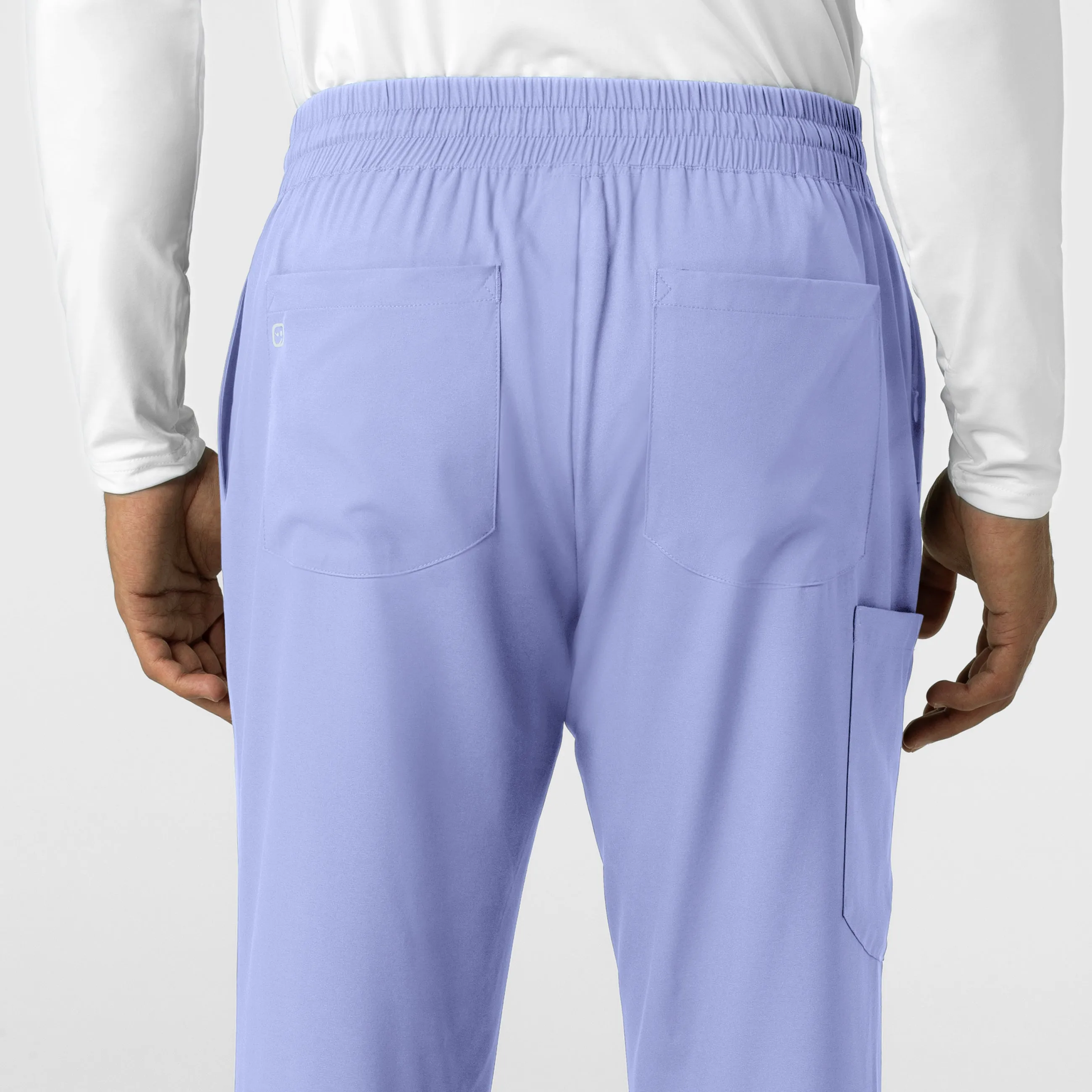 Boundless 5351 Men's Straight Leg Scrub Pants Ceil Blue