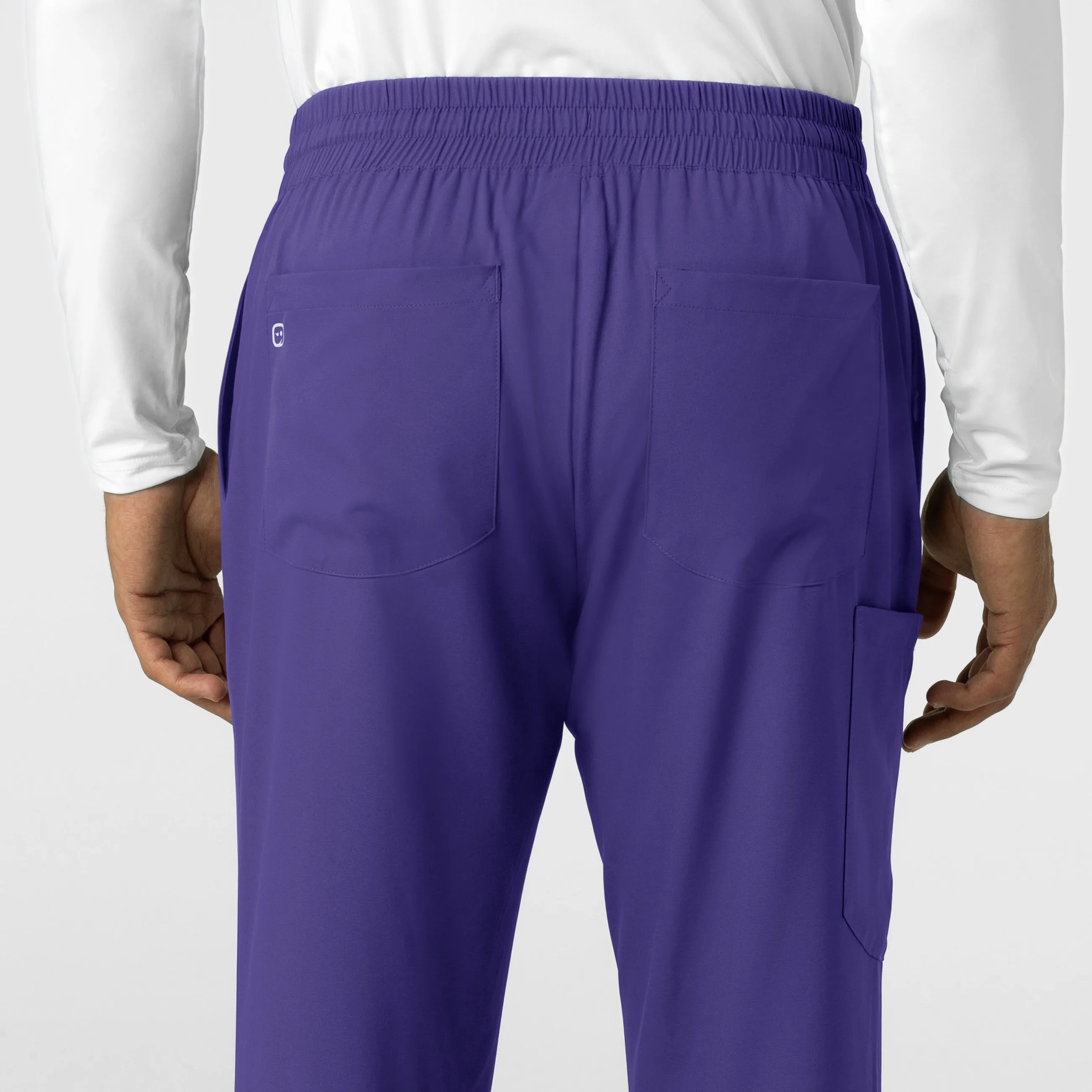 Boundless 5351 Men's Straight Leg Scrub Pants Grape
