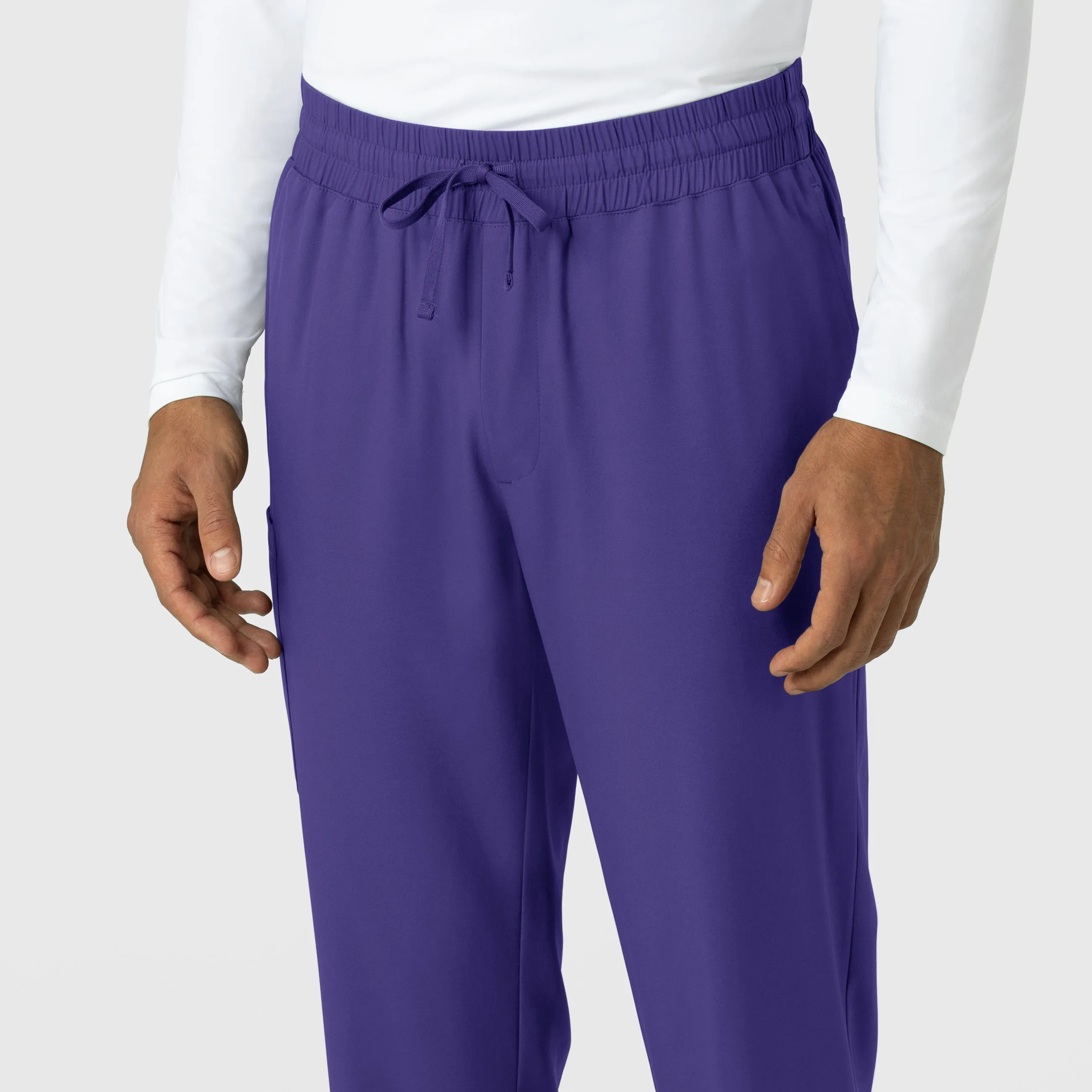 Boundless 5351 Men's Straight Leg Scrub Pants Grape