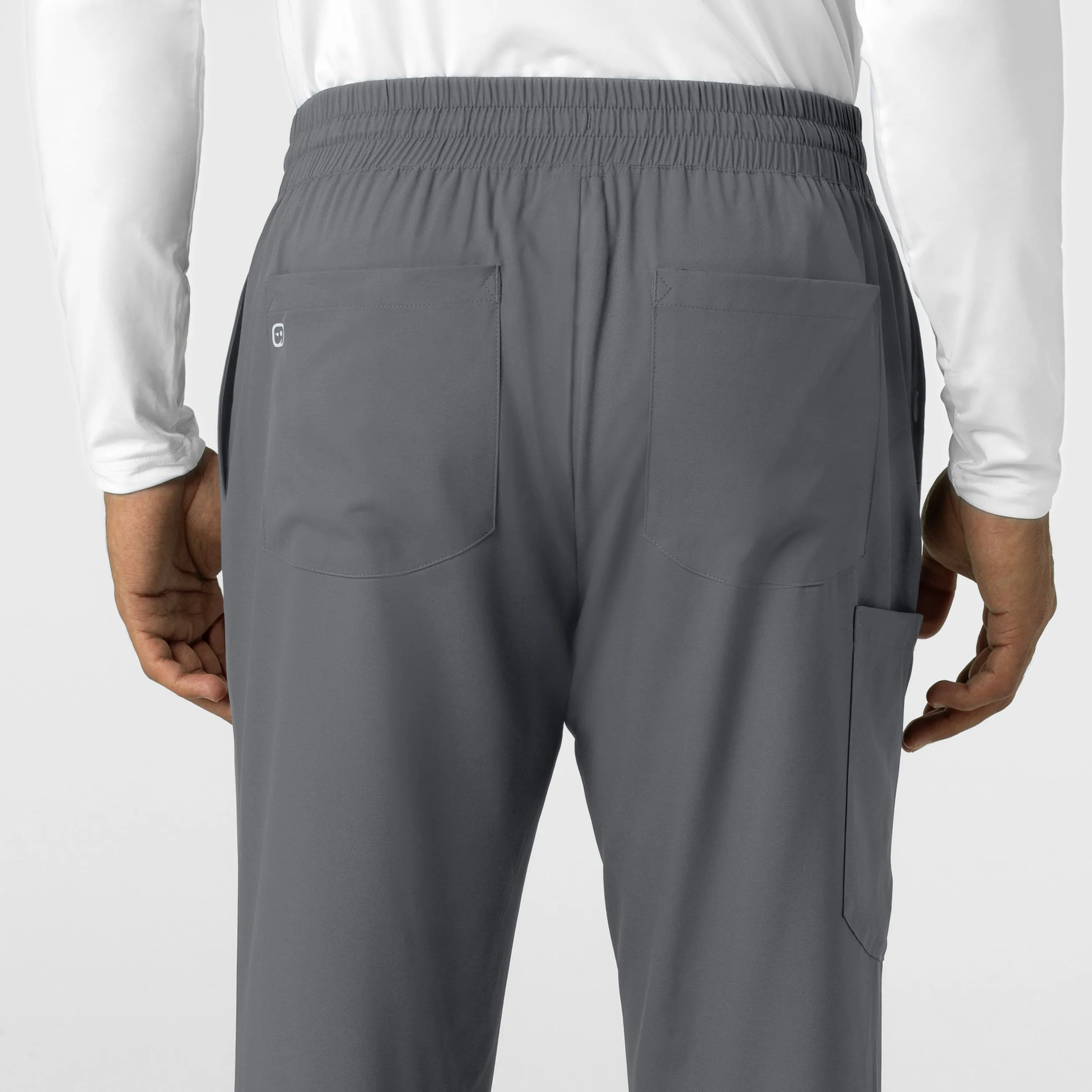 Boundless 5351 Men's Straight Leg Scrub Pants Pewter