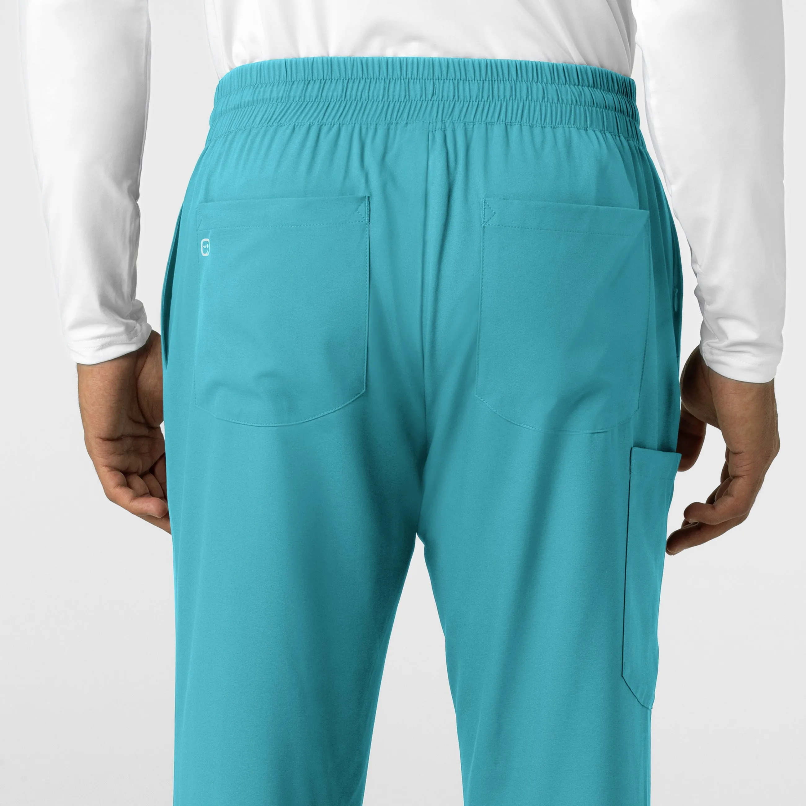 Boundless 5351 Men's Straight Leg Scrub Pants Teal