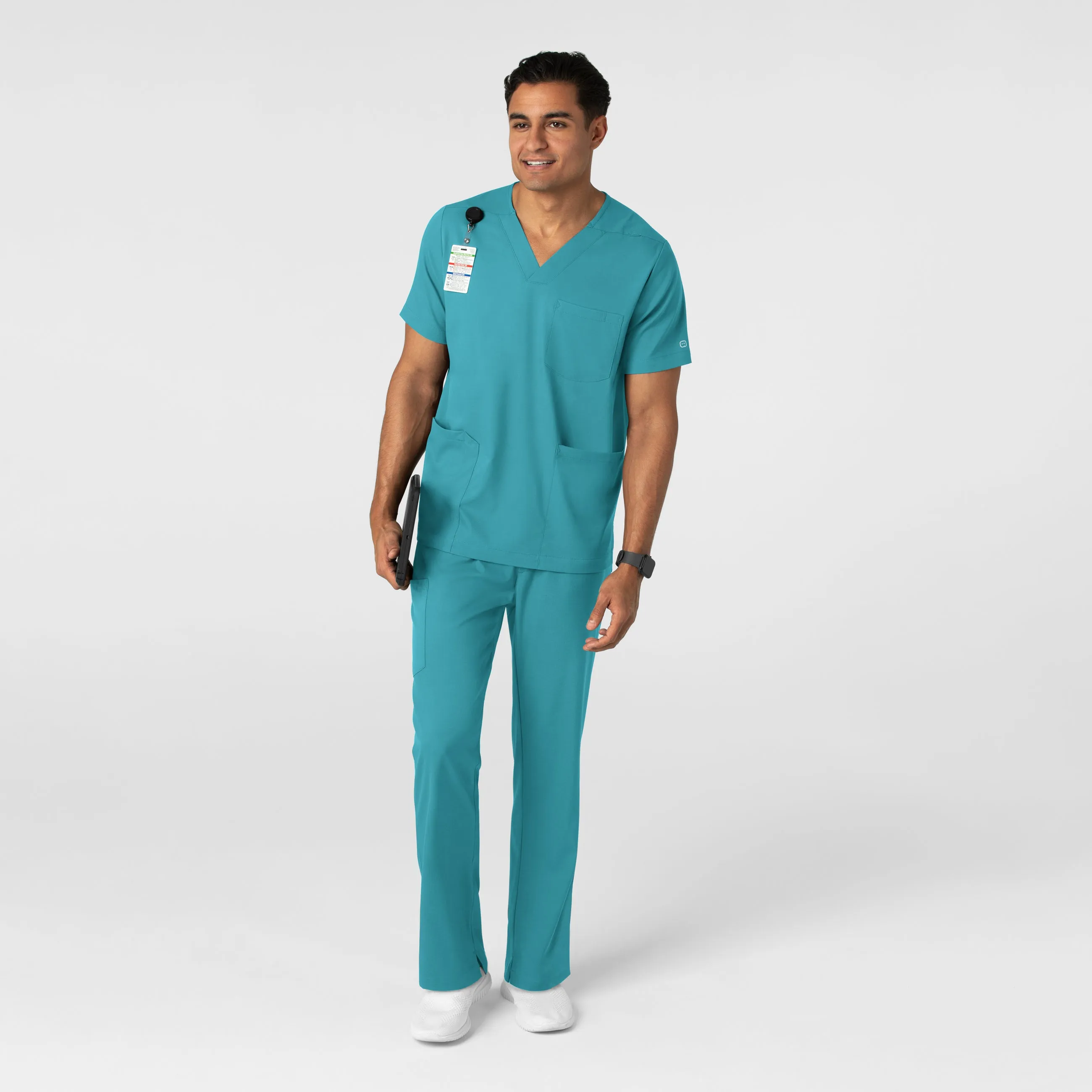 Boundless 5351 Men's Straight Leg Scrub Pants Teal