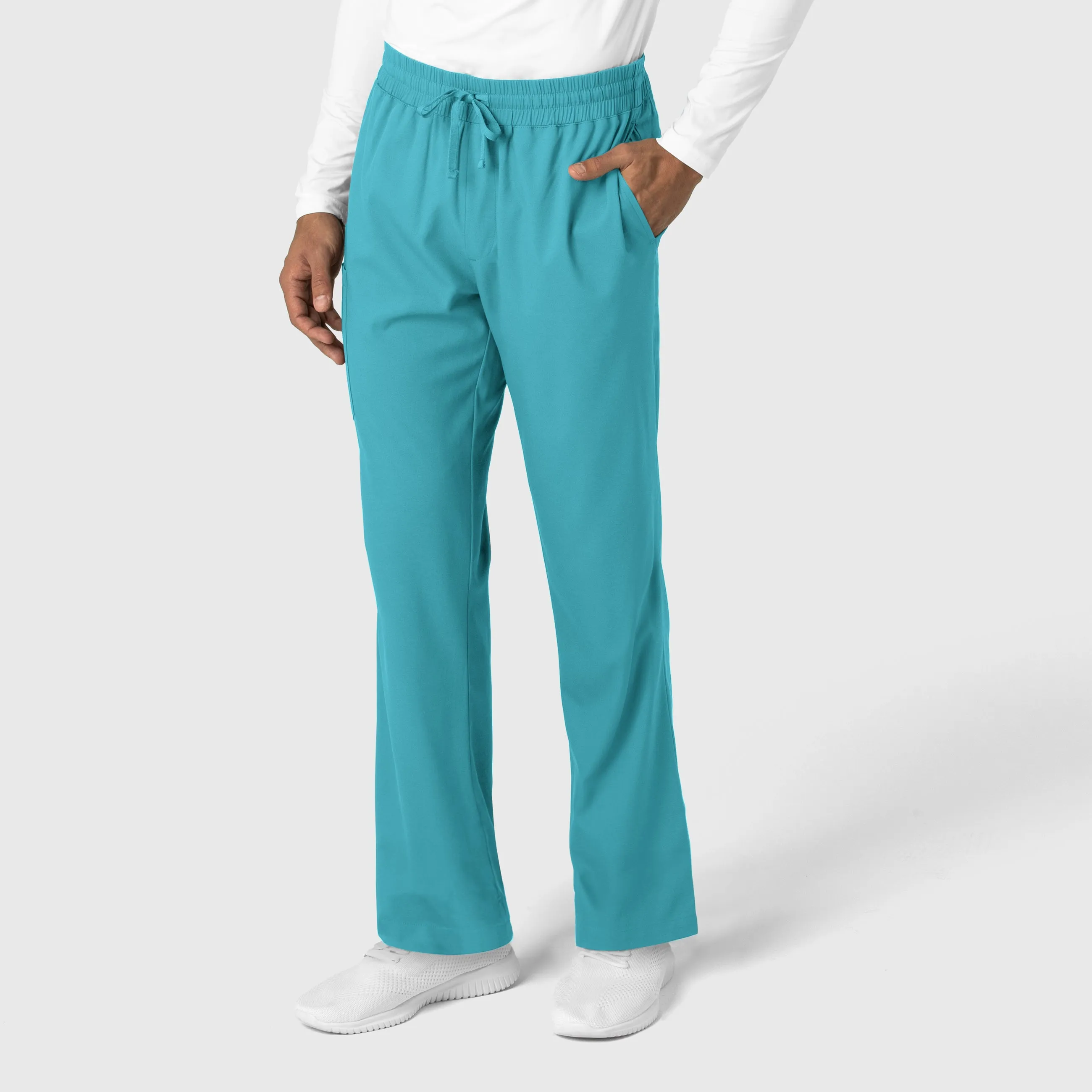 Boundless 5351 Men's Straight Leg Scrub Pants Teal