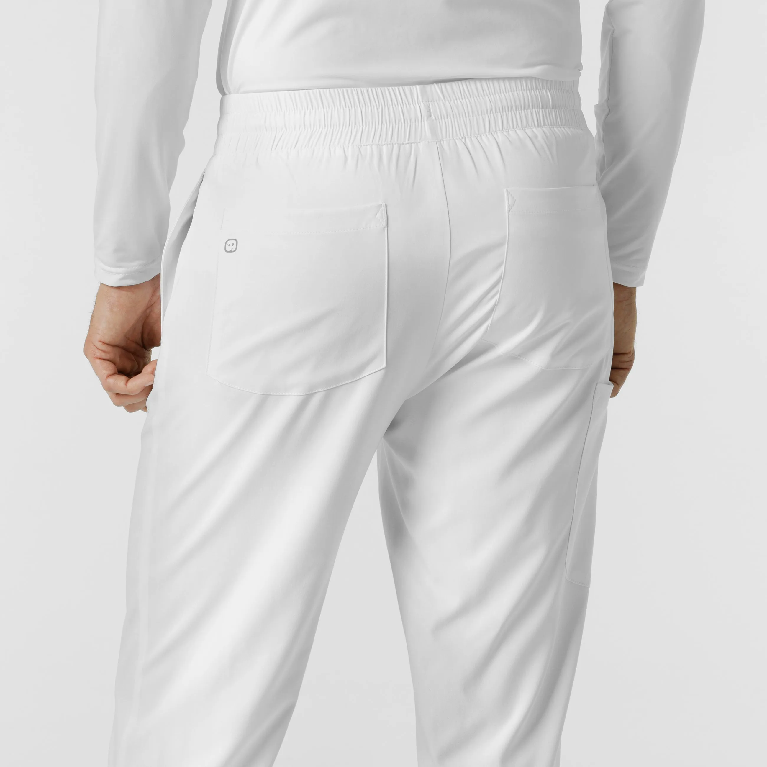 Boundless 5351 Men's Straight Leg Scrub Pants White