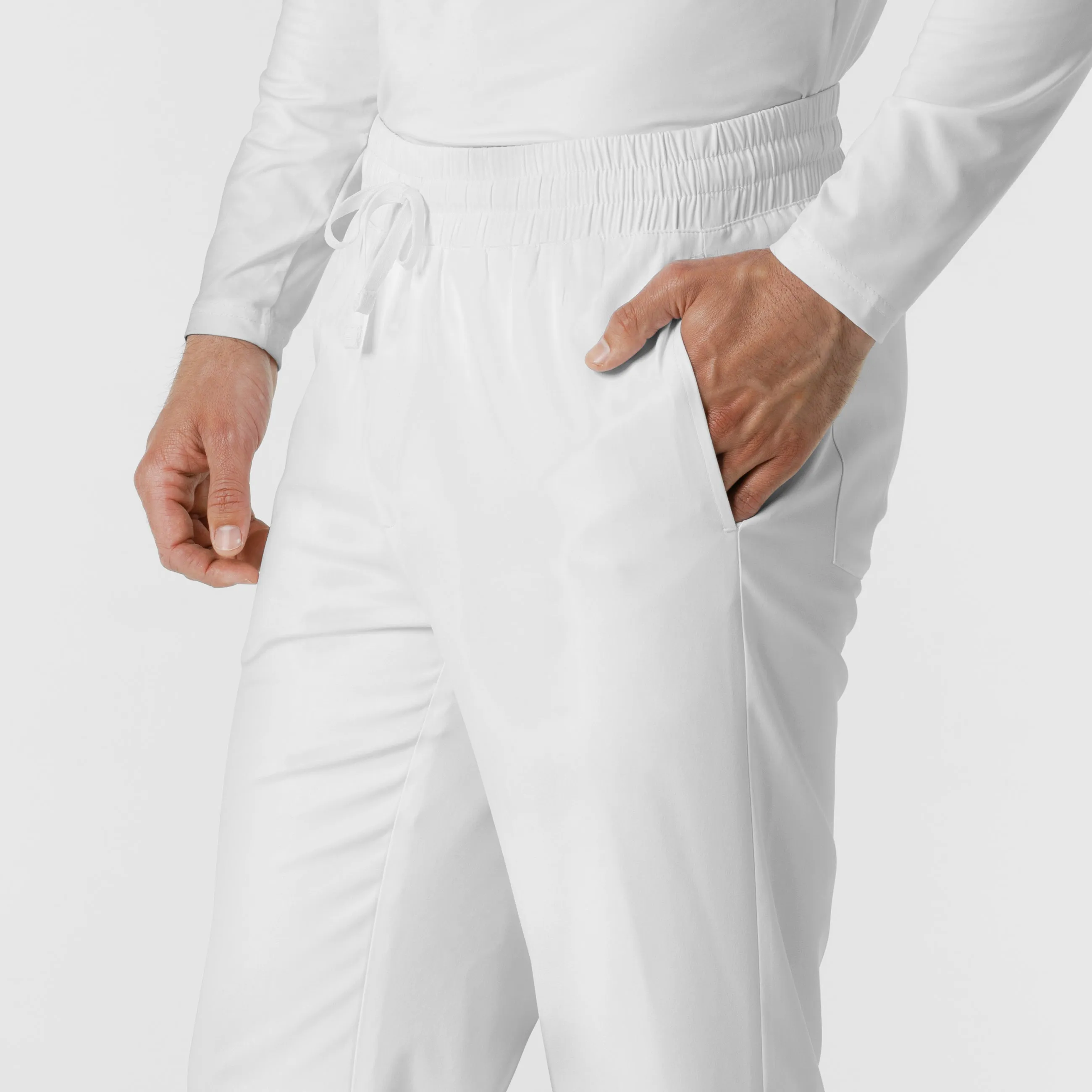 Boundless 5351 Men's Straight Leg Scrub Pants White