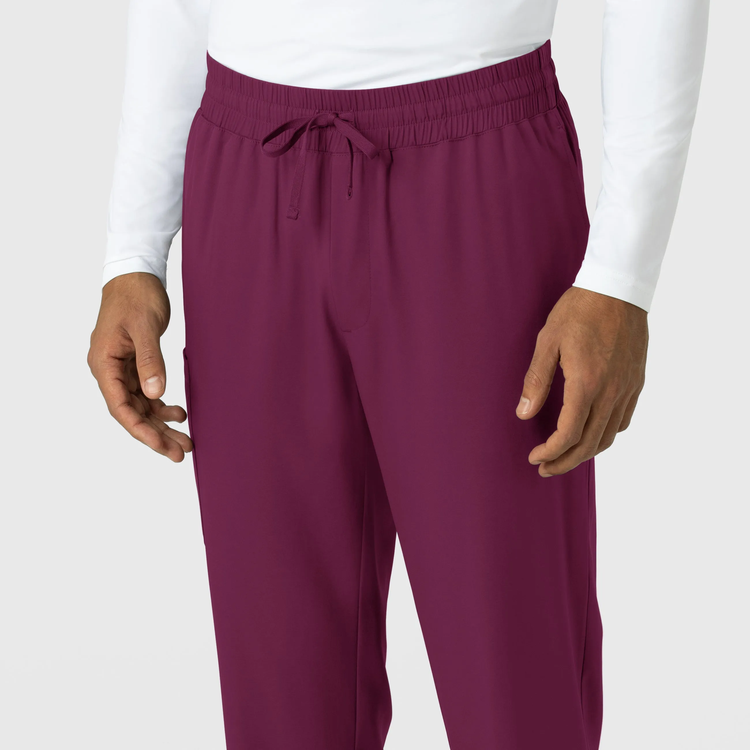 Boundless 5351 Men's Straight Leg Scrub Pants Wine