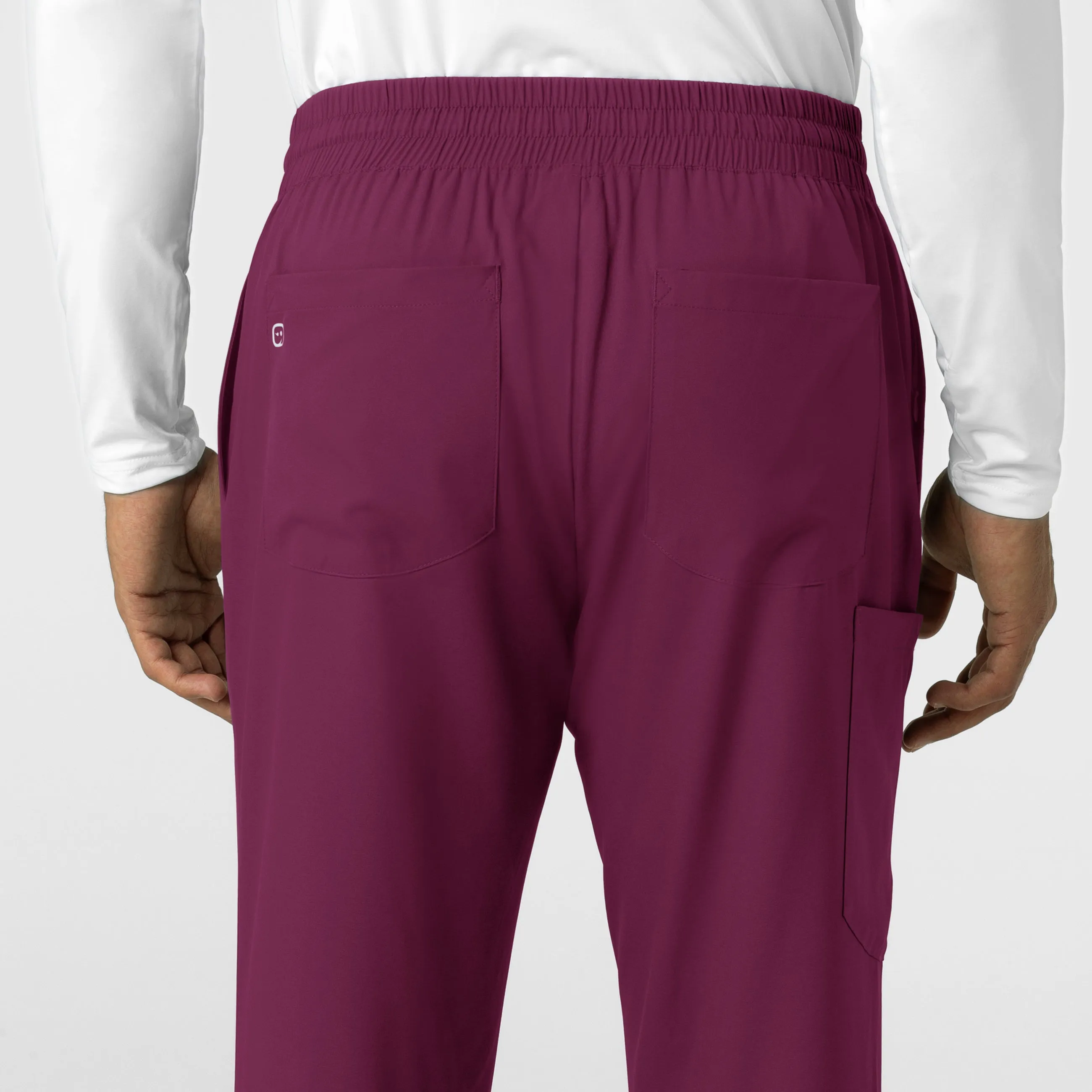 Boundless 5351 Men's Straight Leg Scrub Pants Wine
