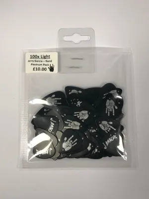 Bulk Pack 100x Jerry Garcia / Grateful Dead Signature "Hand" (Light / Thin) Plectrum
