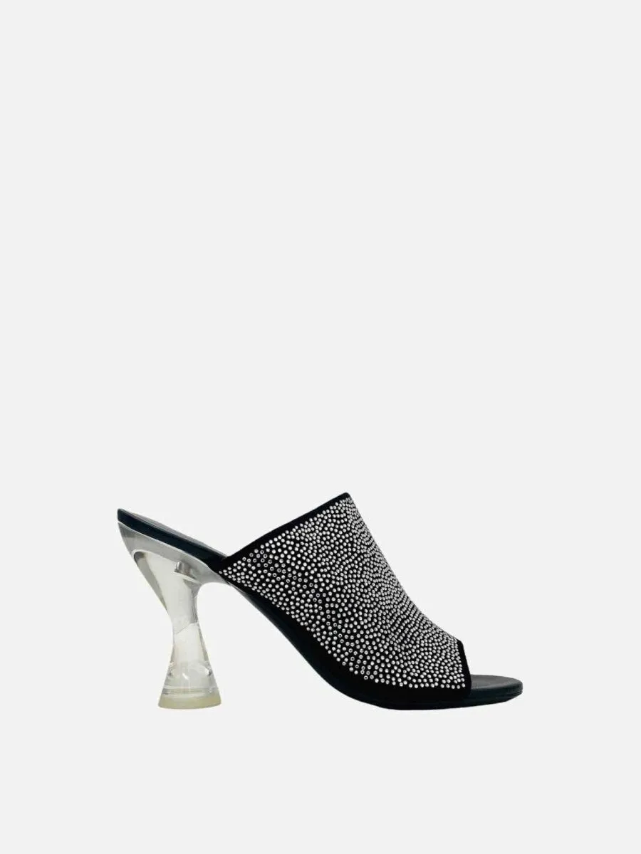 BY FAR Luz Black Mules 39