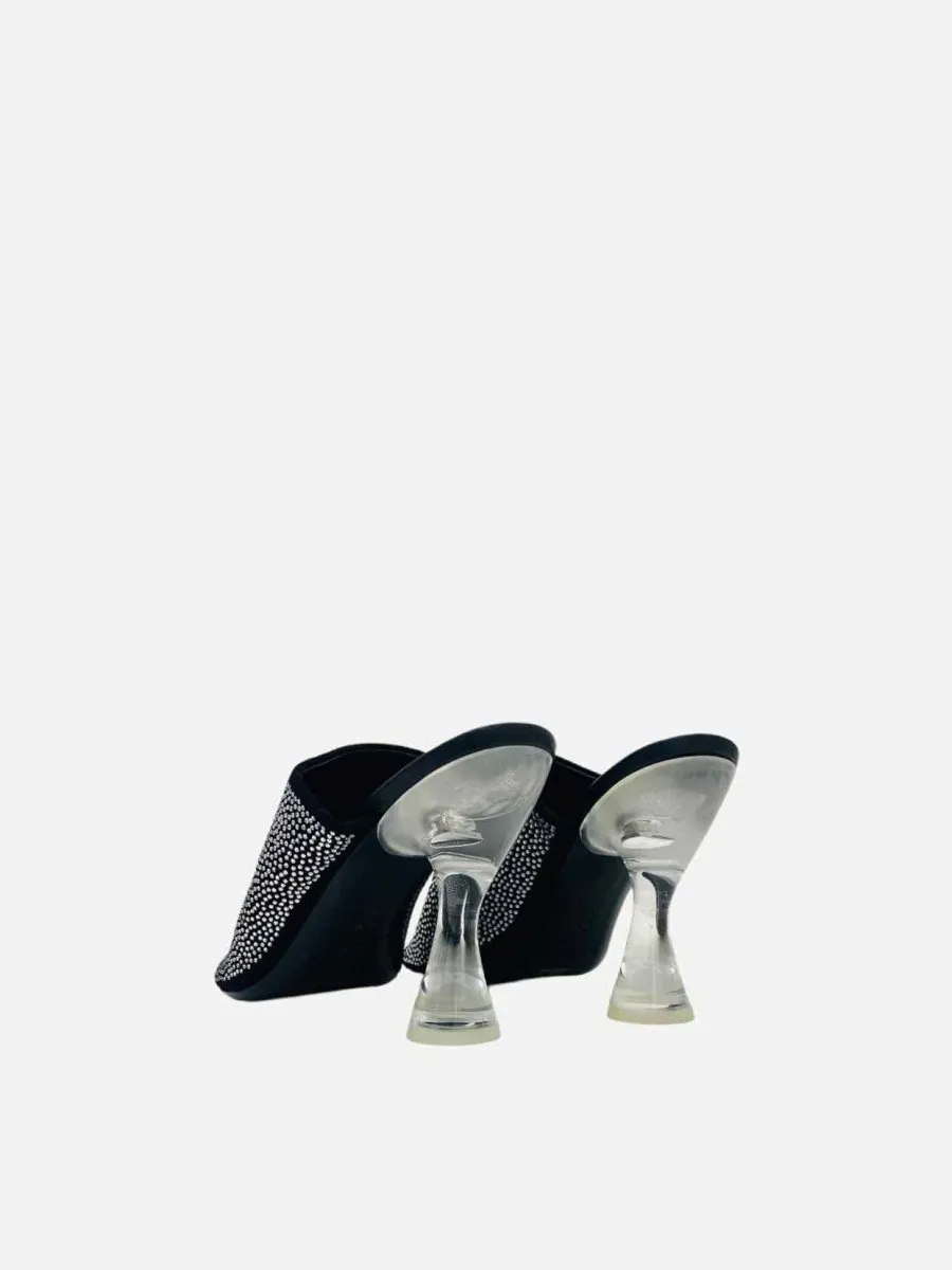 BY FAR Luz Black Mules 39