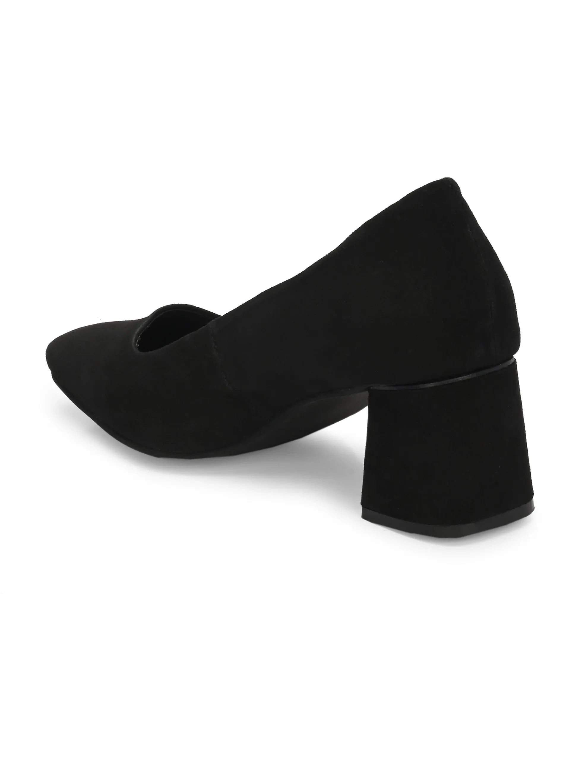 CARLO ROMANO SUEDE LEATHER BLACK COLOR WITH MULTI COLOR INTERCHANGEABLE HEELS BELLY  FOR WOMEN