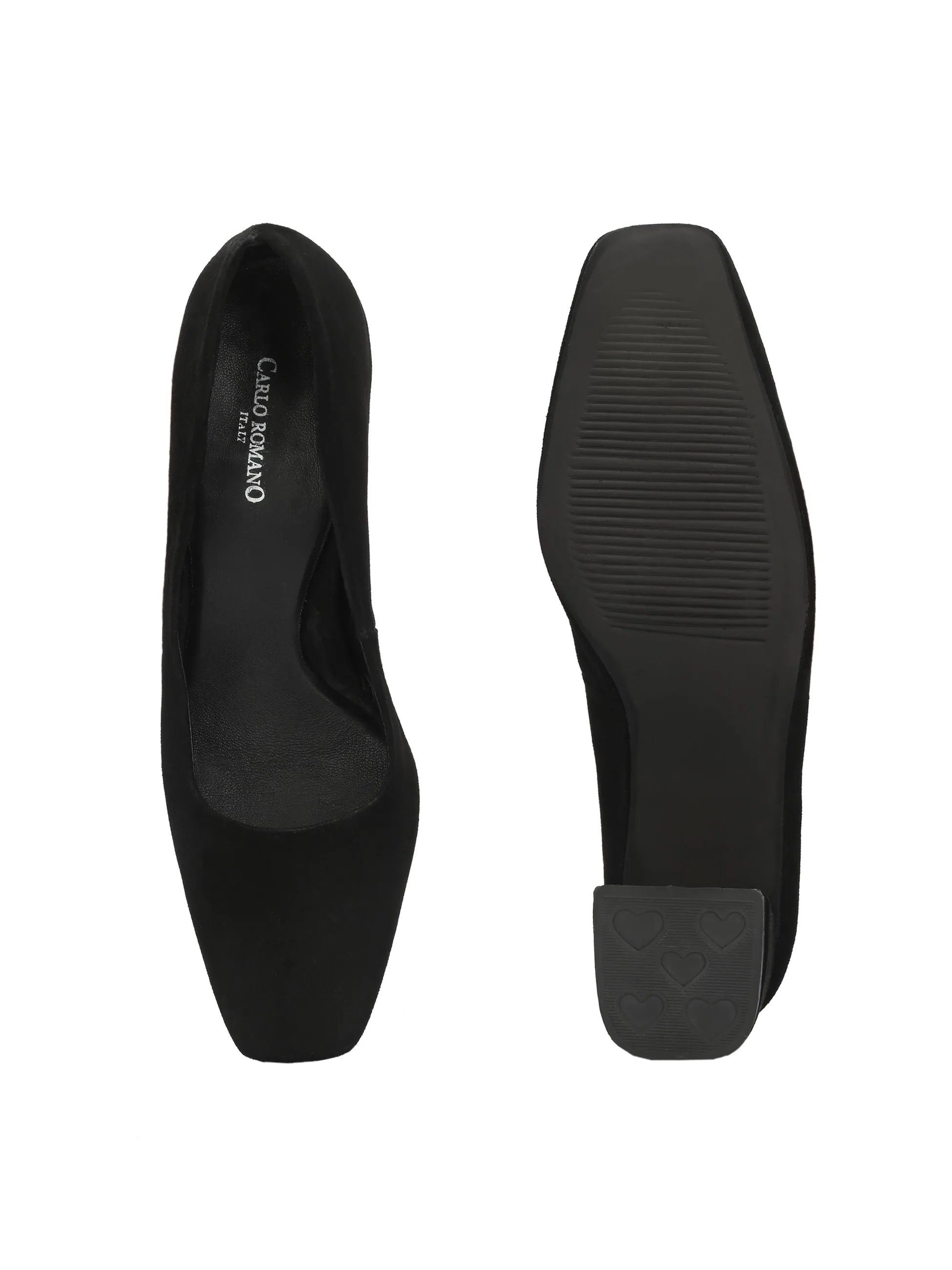 CARLO ROMANO SUEDE LEATHER BLACK COLOR WITH MULTI COLOR INTERCHANGEABLE HEELS BELLY  FOR WOMEN