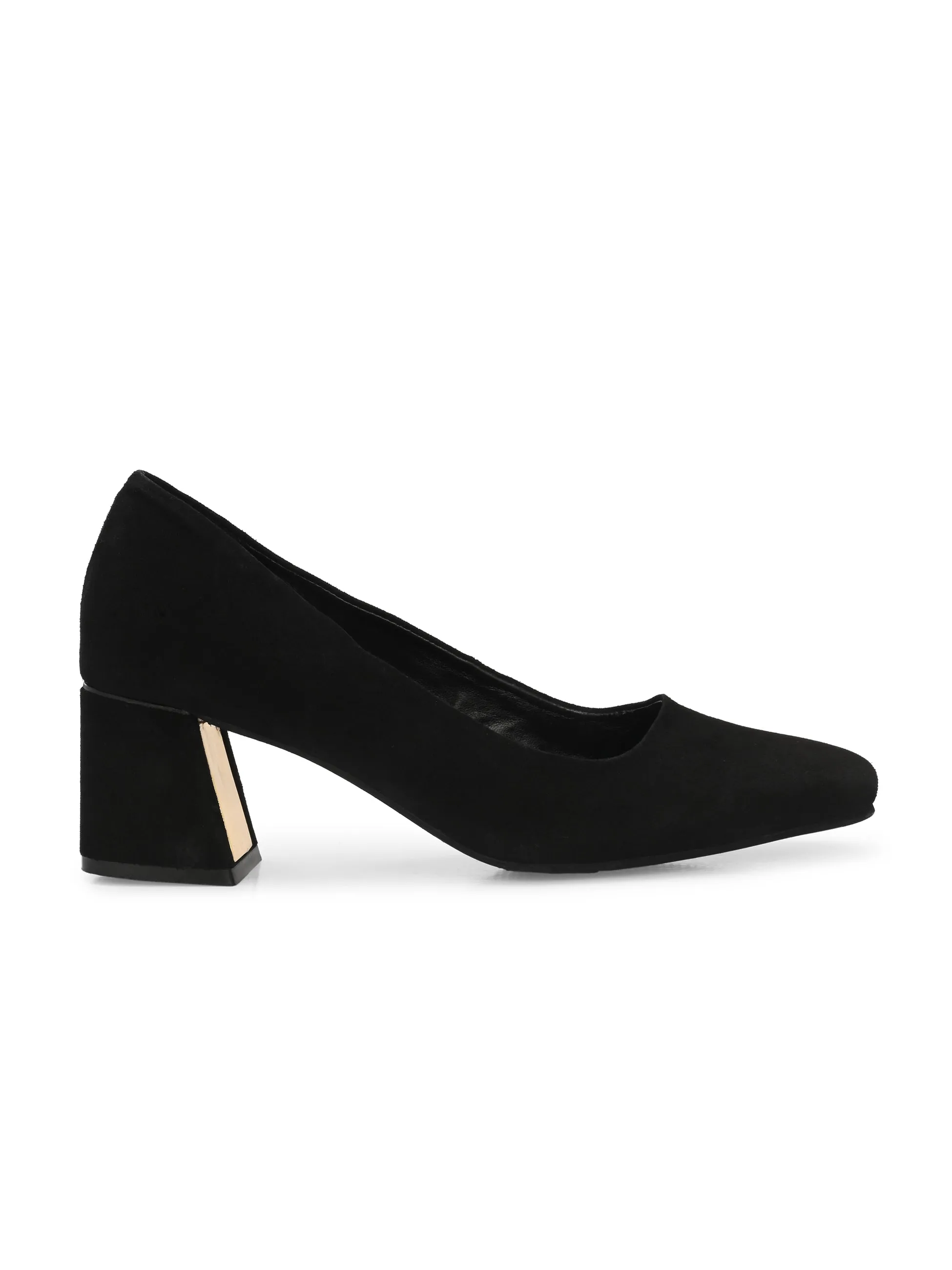 CARLO ROMANO SUEDE LEATHER BLACK COLOR WITH MULTI COLOR INTERCHANGEABLE HEELS BELLY  FOR WOMEN