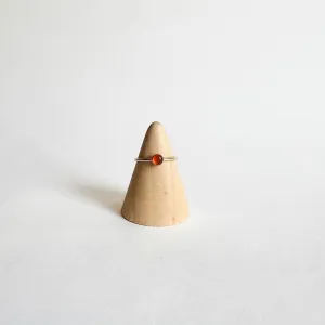 Carnelian Thin Band Ring | Size 4