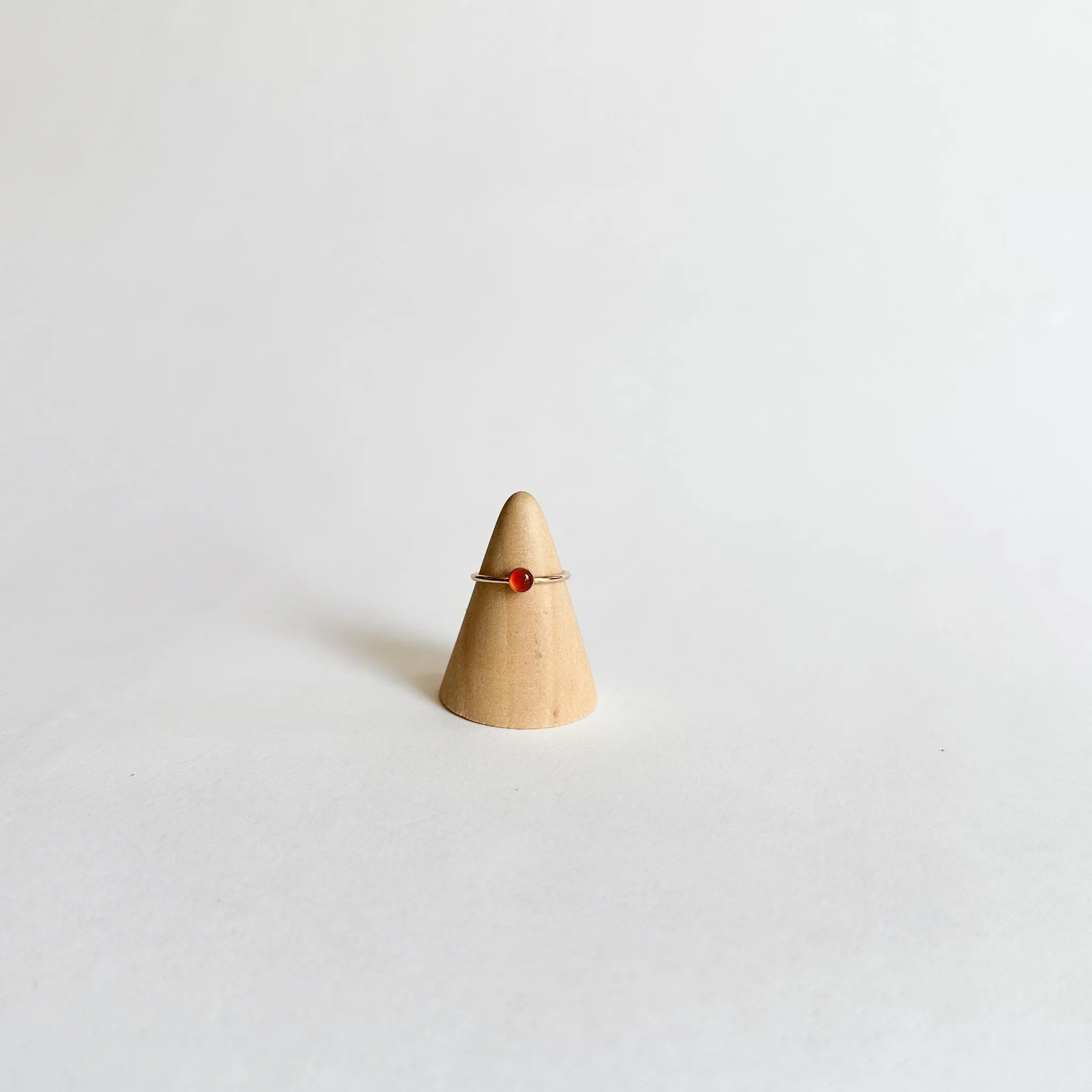 Carnelian Thin Band Ring | Size 4