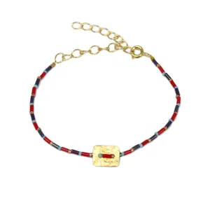 Charm Bracelet / Navy Red