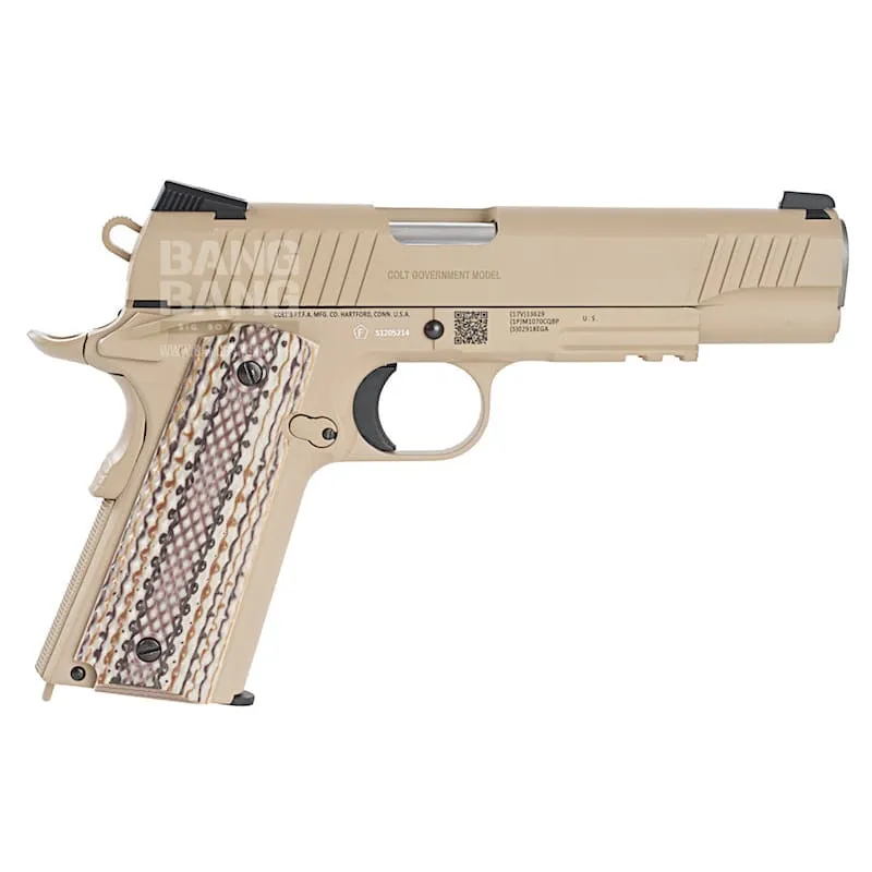 Cybergun Colt M45A1 Rail CO2 GBB Pistol - Desert Tan