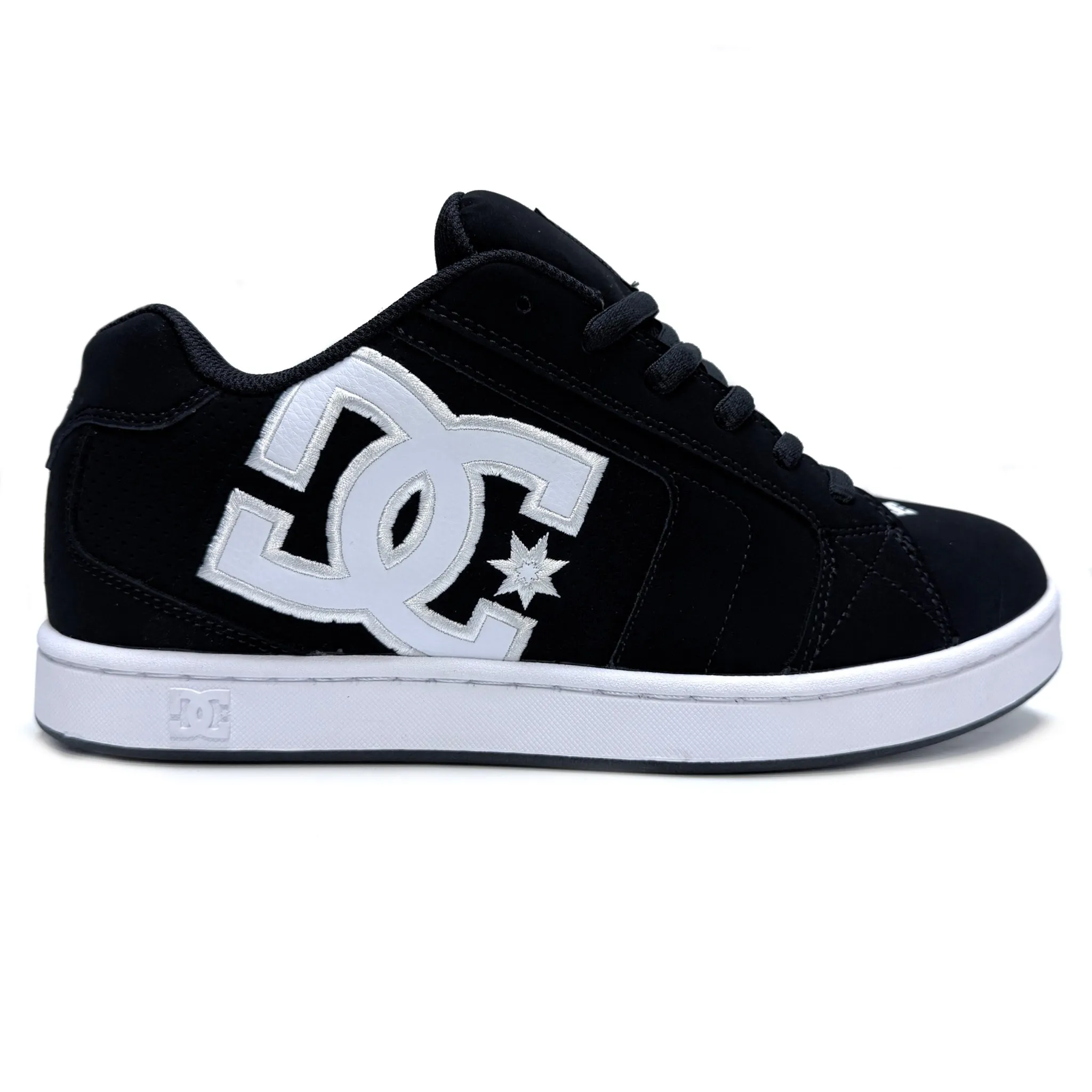 DC SHOES NET BLACK BLACK WHITE TRAINERS