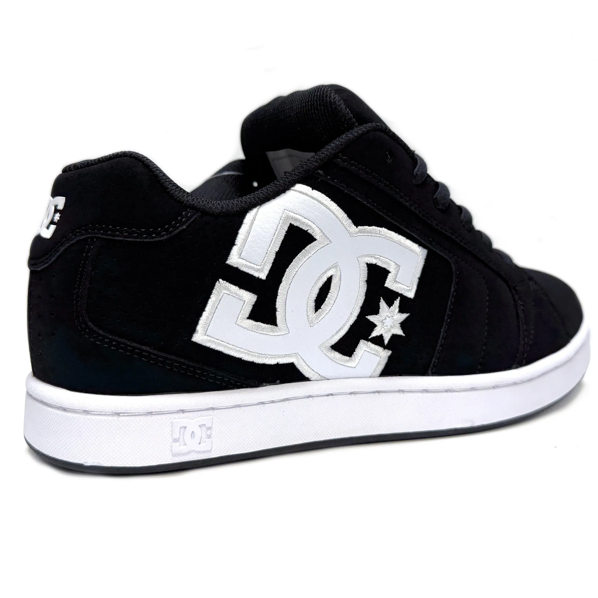 DC SHOES NET BLACK BLACK WHITE TRAINERS