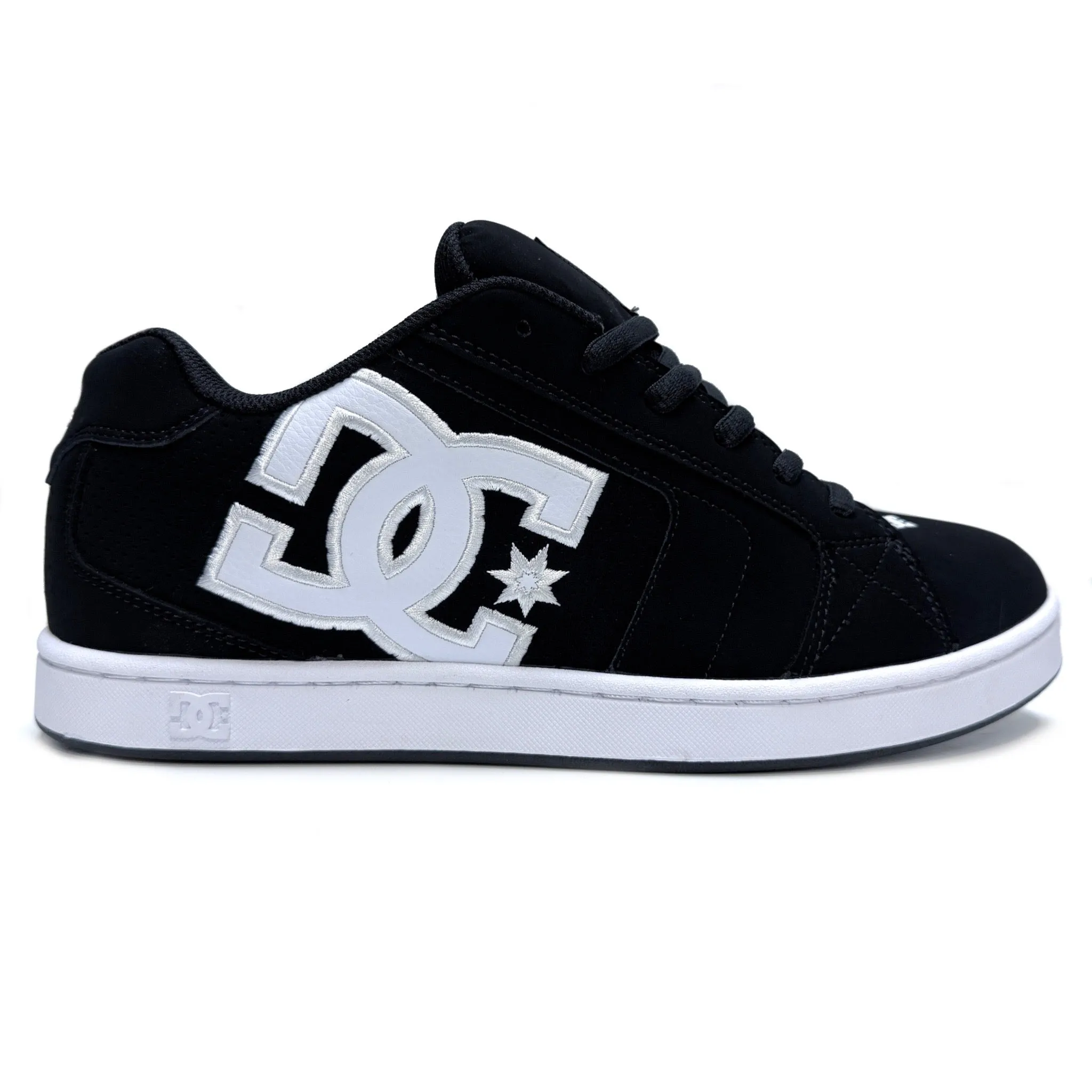 DC SHOES NET BLACK BLACK WHITE TRAINERS