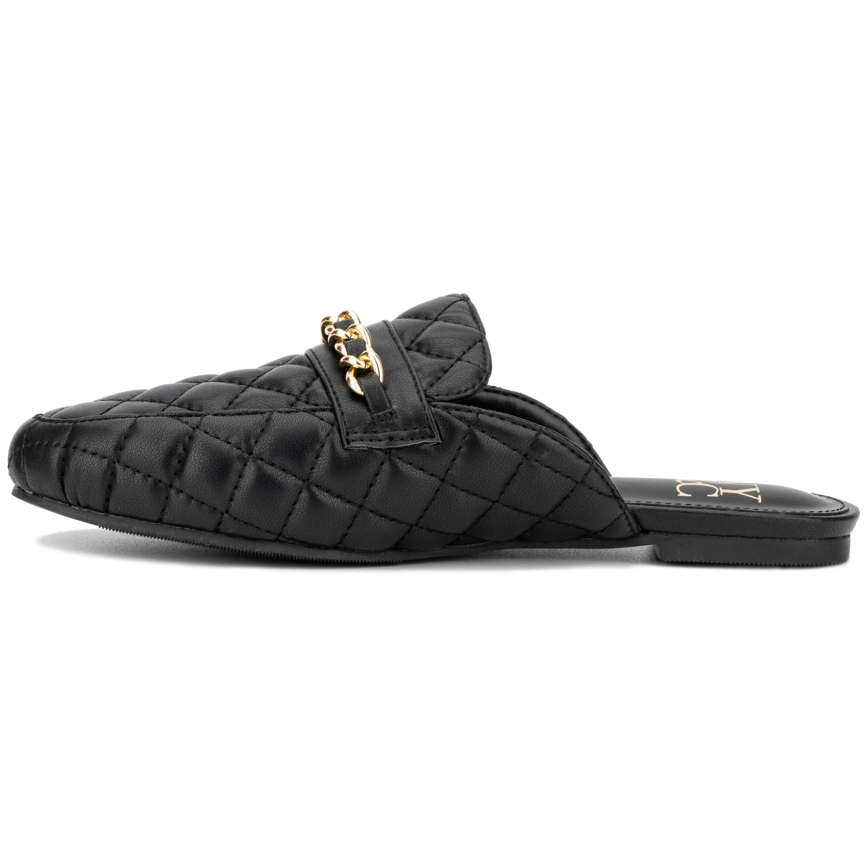 Denise Quilted Flat Mules
